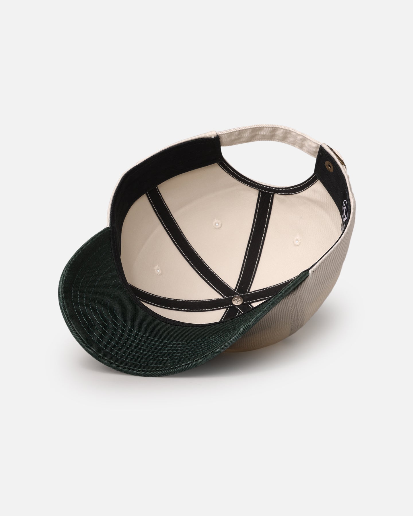 47 Brand NASCAR 47 Clean Up Strapback Adjustable Hat - Bone/Dark Green - Comfortable Snapback Cap for Racing Fans & Outdoor Activities