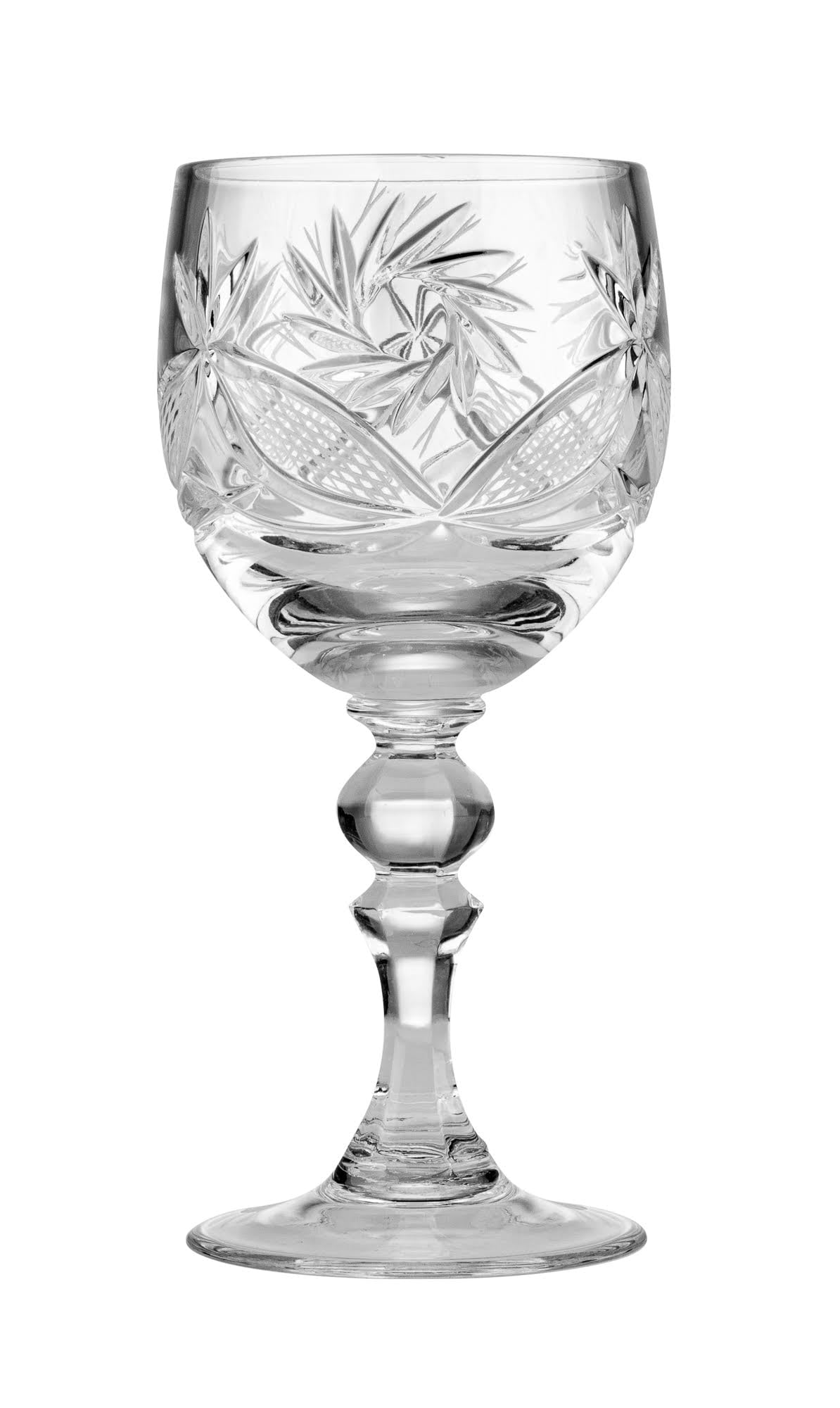 Premium Russian Cut Crystal Wine Glasses Set of 6 - 5 oz Elegant Stemware for Parties, Weddings & Special Occasions - Handcrafted Modern Glassware for Red & White Wine Tasting, Dinner Parties & Home Decor