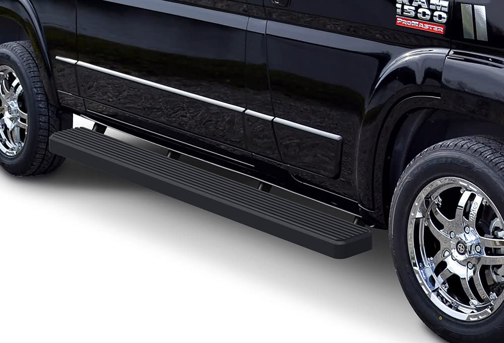 APS Premium 6-Inch Black Running Boards for Ram ProMaster 118-Inch Wheelbase (2014-2025) | Heavy-Duty Side Steps for Easy Truck Access & Off-Road Protection