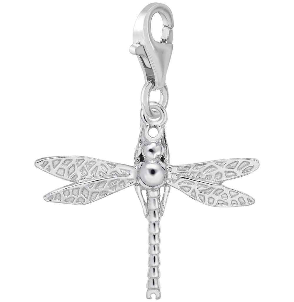 Dragonfly Charm Pendant with Lobster Clasp - Silver Jewelry for Bracelets & Necklaces - Perfect for DIY Jewelry Making, Gifts and Everyday Wear