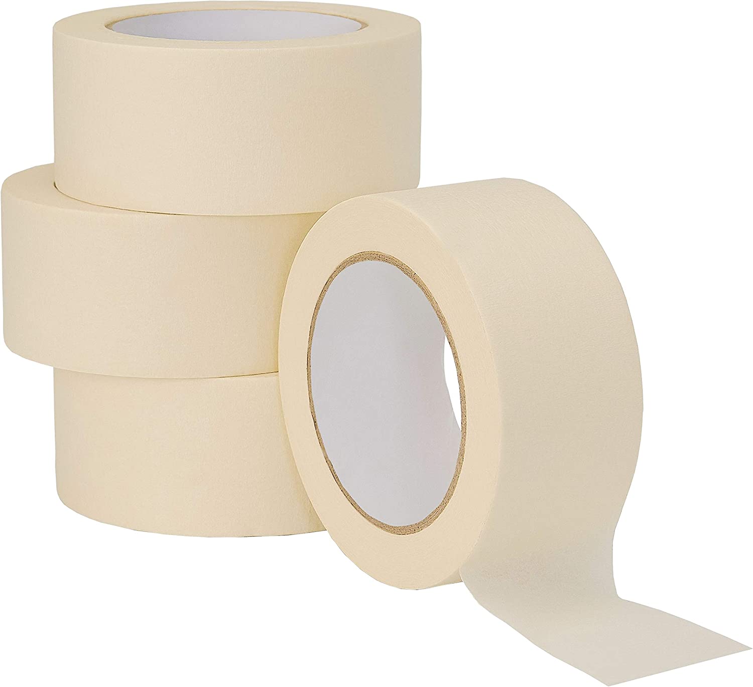 2-Pack White HD Masking Tape - 60 Yards Each (36 Rolls per Case) - Perfect for Painting, Labeling, Arts & Crafts, and Home Office Organization