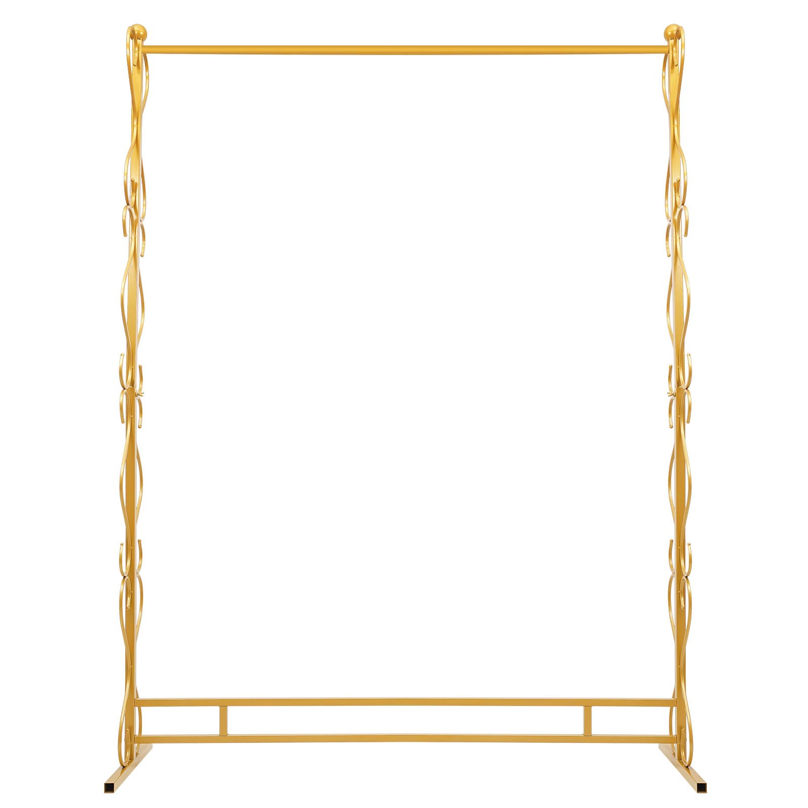 Metal Garment Rack - 5.9FT Heavy Duty Standing Clothes Rack with Single Rod, Carbon Steel Wardrobe Organizer for Hanging Clothes, Belts, Shoes & Bags | Easy Assembly | Perfect for Home, Wedding Ceremony & Retail Store Displays