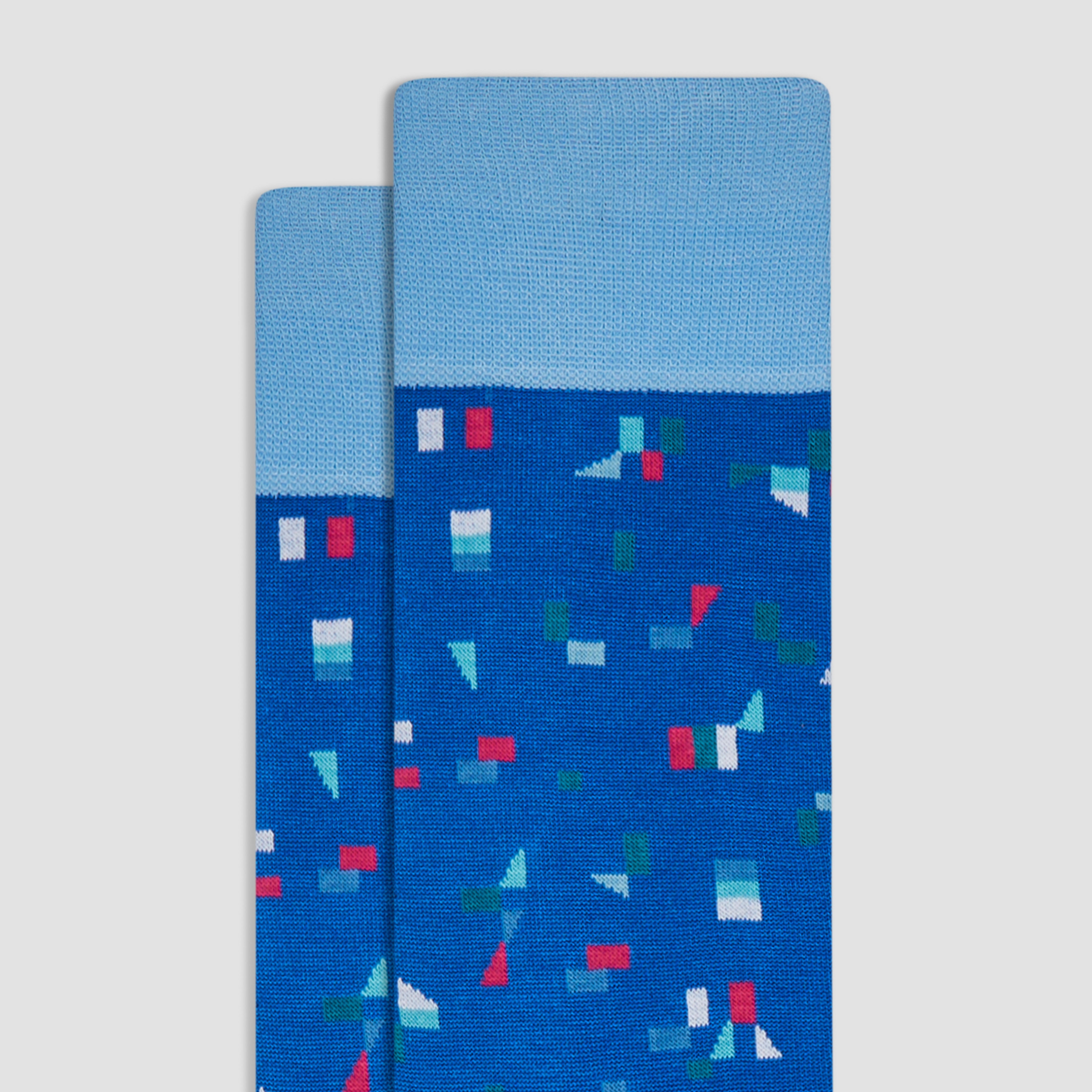 Geometric Print Mid Calf Socks for Women - Trendy Crew Length Socks for Casual Wear, Running & Fashion Outfits