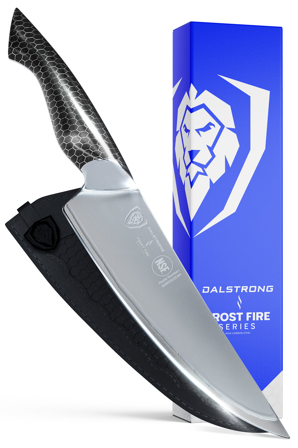 Premium 8-Inch Chef's Knife - Dark Ice Edition | Frost Fire Series | NSF Certified Professional Kitchen Knife | Dalstrong © | Perfect for Slicing, Dicing & Chopping Vegetables, Meat & Herbs