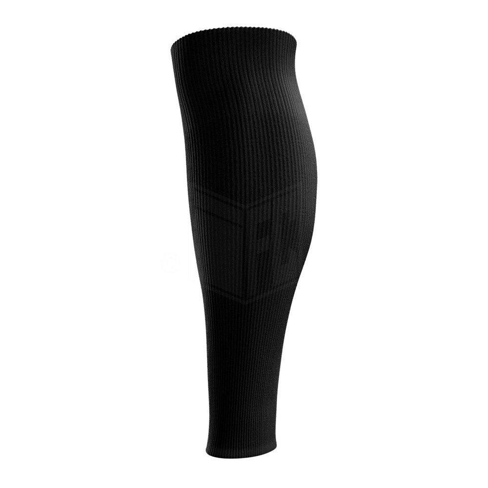 FC Football Sock Sleeve - Black Compression Leg Sleeves for Soccer, Running & Sports Performance - Perfect for Training, Games & Workouts