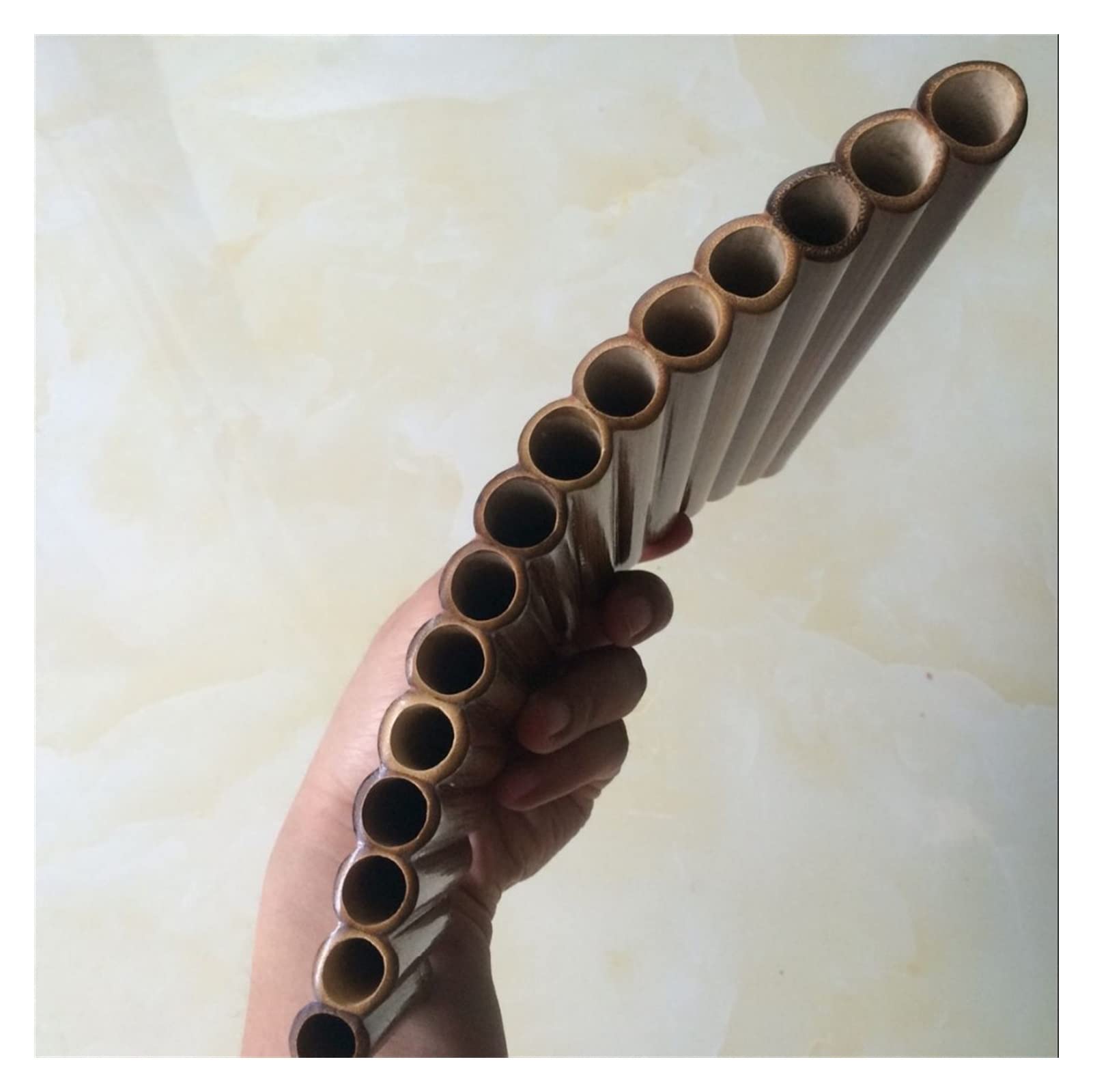 Professional G Key 15 Pipe Pan Flute - Handmade Bamboo Wooden Wind Instrument for Music Lovers | Perfect for Performances, Meditation & Cultural Events