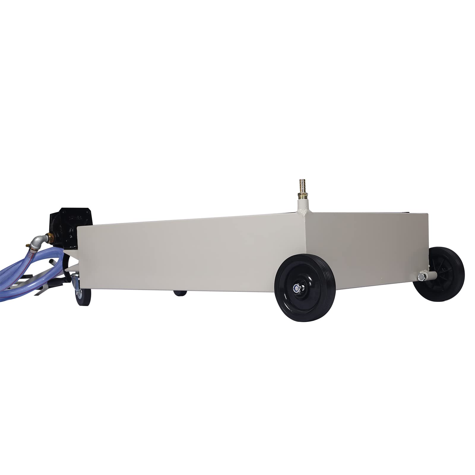 20 Gallon Oil Drain Pan with Hand Pump - Portable Low Profile Oil Change Tank for Cars, SUVs & Trucks - Large Capacity Oil Drain Pan with Hose & Swivel Caster Wheels - Perfect for DIY Auto Maintenance & Professional Garage Use