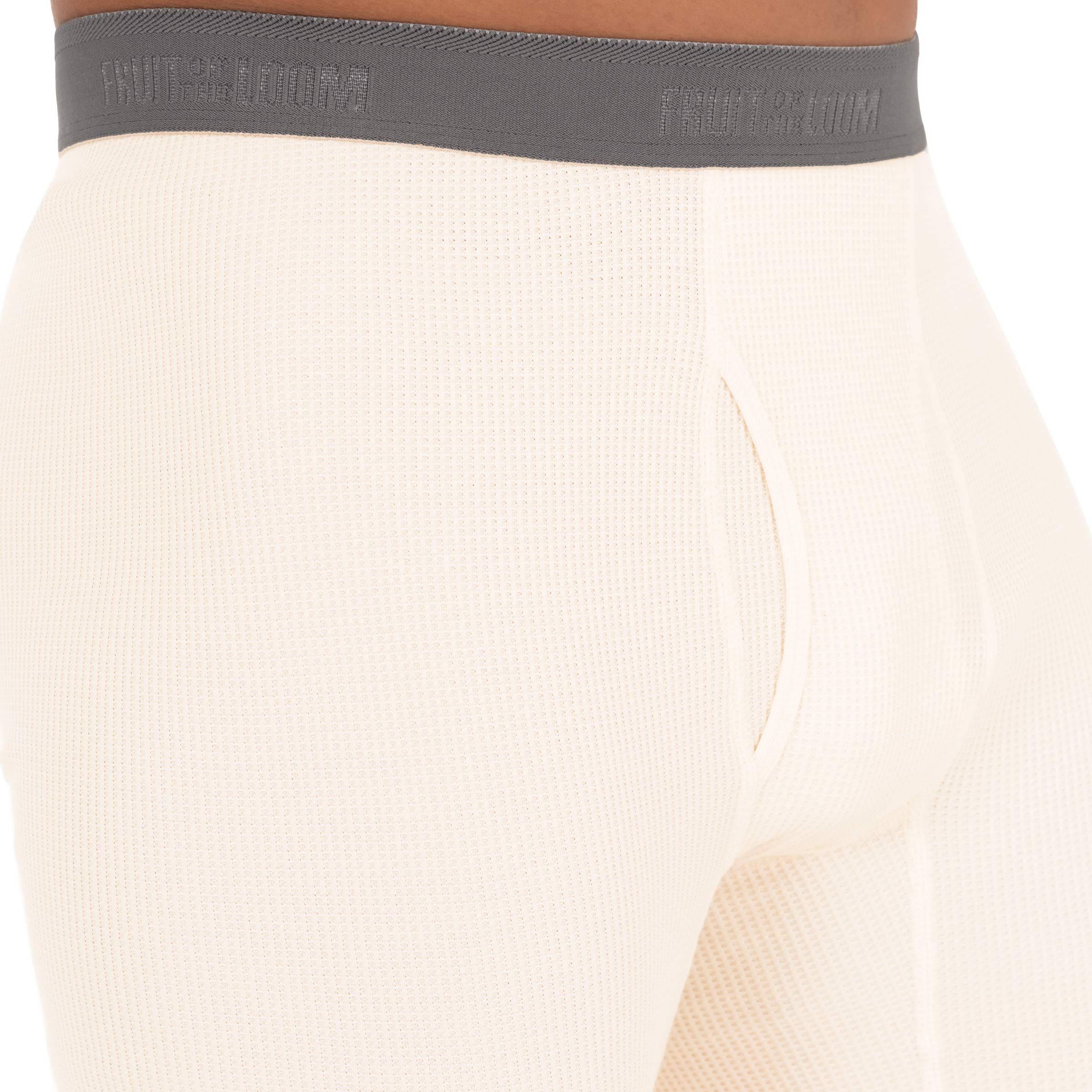 Fruit of the Loom Men's Recycled Premium Waffle Thermal Underwear Long Johns Bottom - Eco-Friendly Warm Base Layer for Winter Camping & Outdoor Activities
