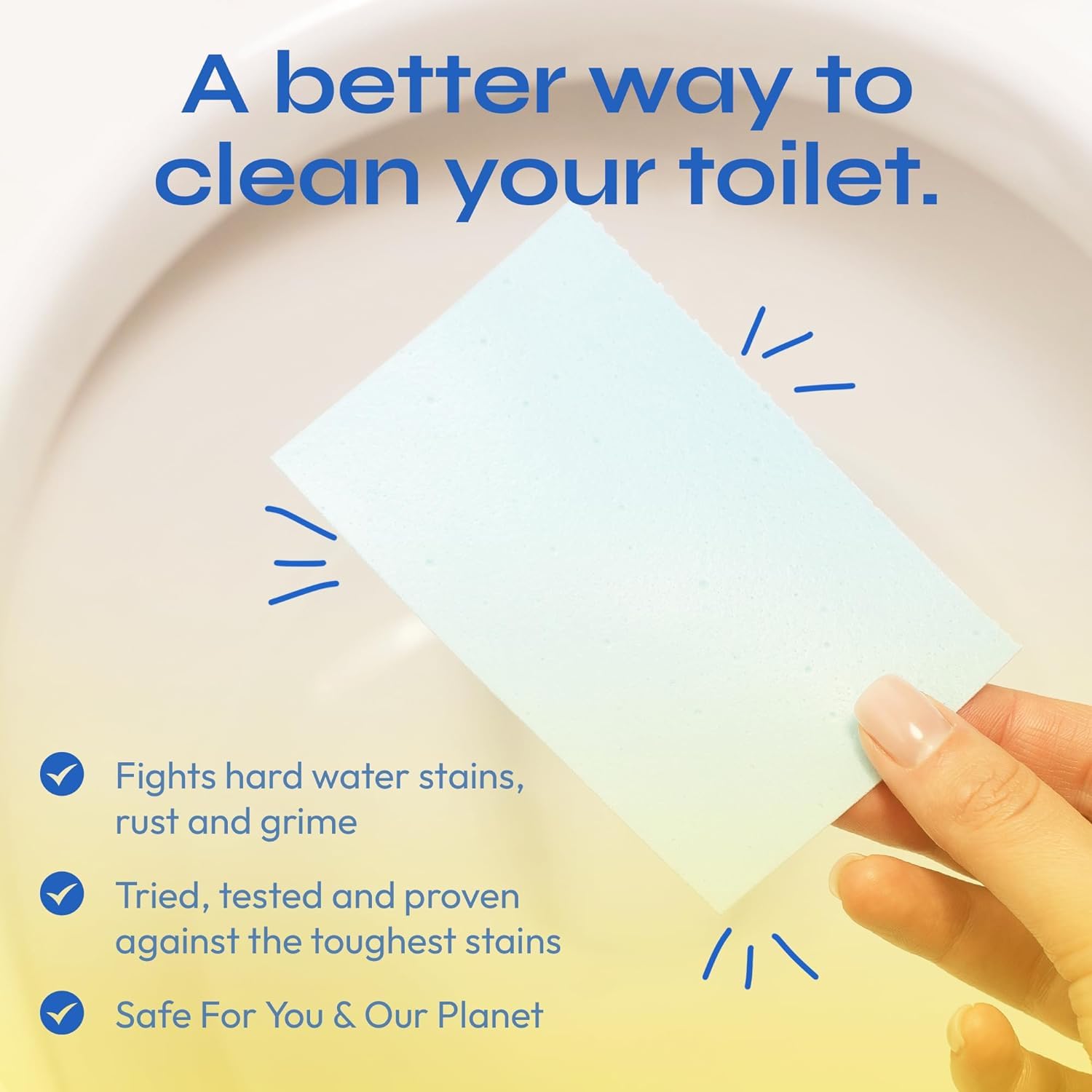 Eco-Friendly FOMIN Non-Toxic Toilet Bowl Cleaner Strips (90 Count) - Plastic-Free, Septic Safe Cleaning Tablets for Stains & Odor Removal | Perfect for Homes, Hotels & RV Bathrooms