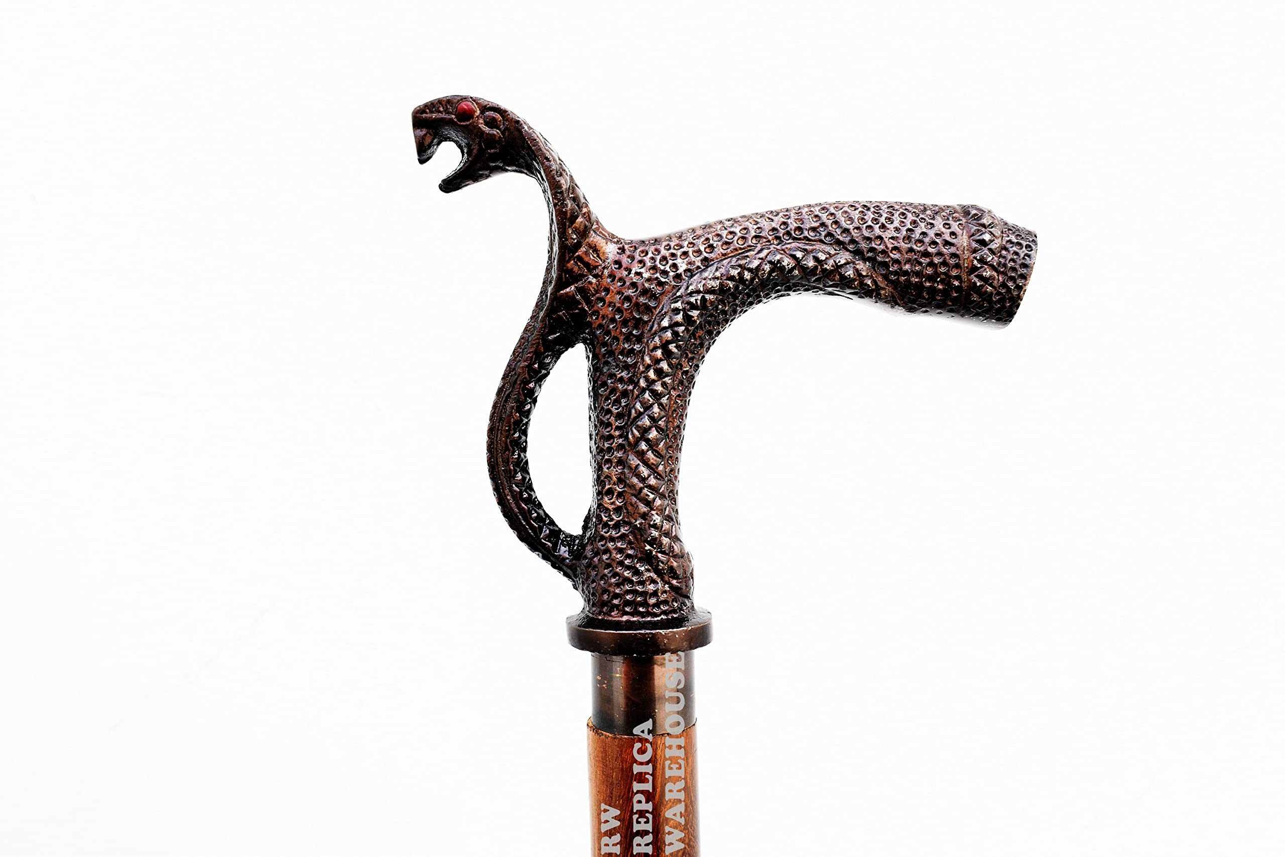 Antique Wooden Walking Cane for Men & Women - Handmade Rosewood Folding Cane with Cobra Head Design - Perfect for Hiking, Fashion Accessory, and Elderly Support