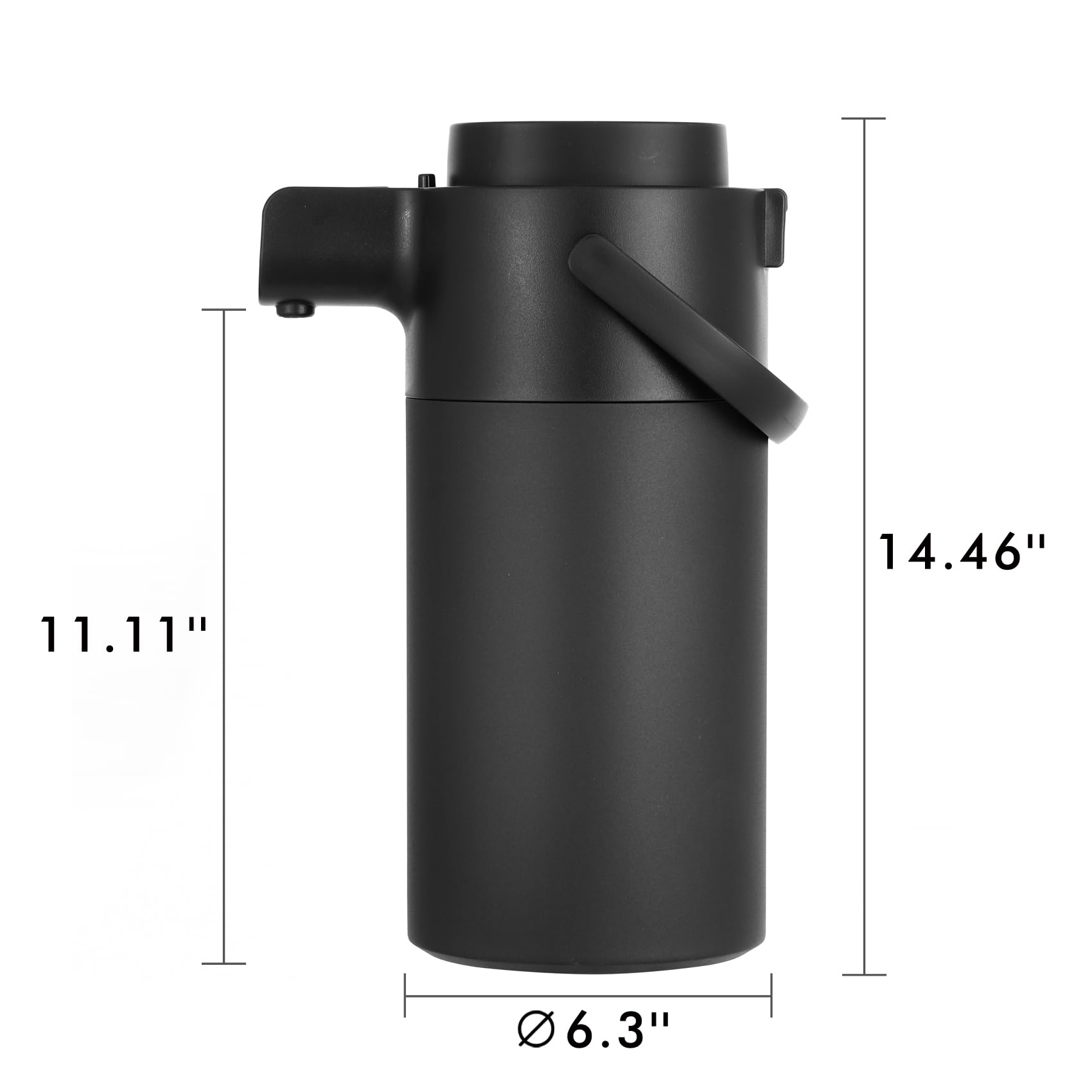 Stainless Steel Insulated Coffee Carafe with Pump - 135oz/4L Thermal Coffee Dispenser for Hot Beverages - Perfect for Office, Home & Catering Events - Keeps Coffee Hot for Hours