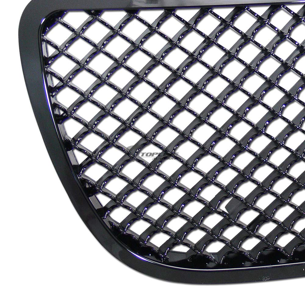 Black Sport Mesh Front Grill for Chrysler Sebring 04-06 | Hood Bumper Cover for Street & Show Cars