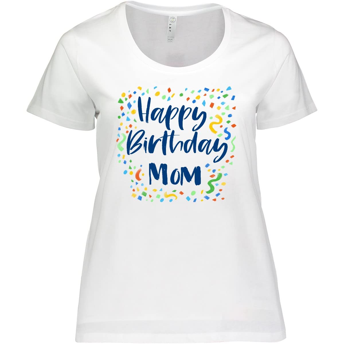 Inktastic Happy Birthday Mom Women's Plus Size T-Shirt - Comfortable & Stylish Birthday Gift for Mother - Perfect for Parties, Family Gatherings & Special Celebrations