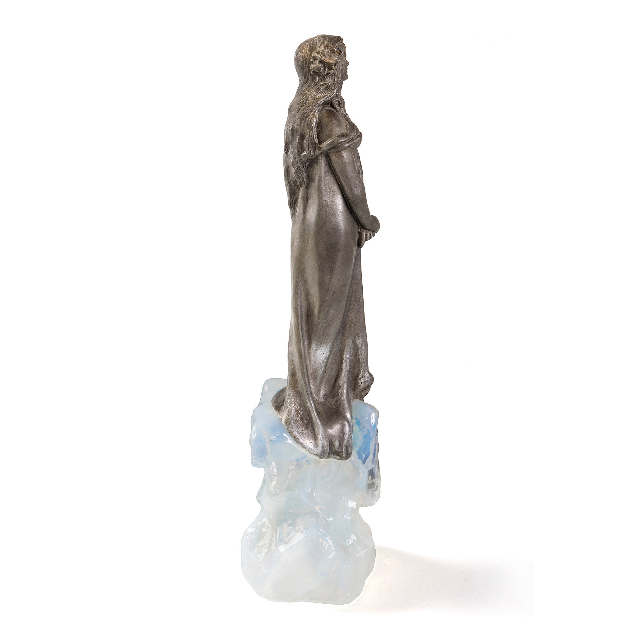 Julien Caussé La Fee des Glaces (Ice Maiden) Sculpture - Handcrafted French Art Statue for Home Decor, Gift & Collectible | Perfect for Living Room, Office & Garden Display