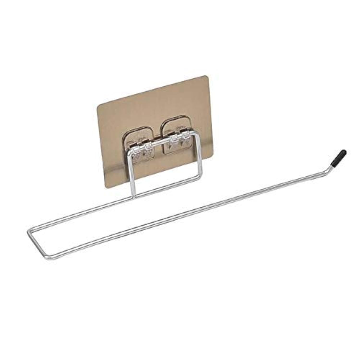 Zollyss Stainless Steel Paper Towel Holder with Magic Adhesive Pad - Wall Mount Kitchen & Bathroom Paper Roll Holder - Strong Self-Adhesive Towel Bar for Easy Access - Perfect for Cooking, Cleaning & Home Organization