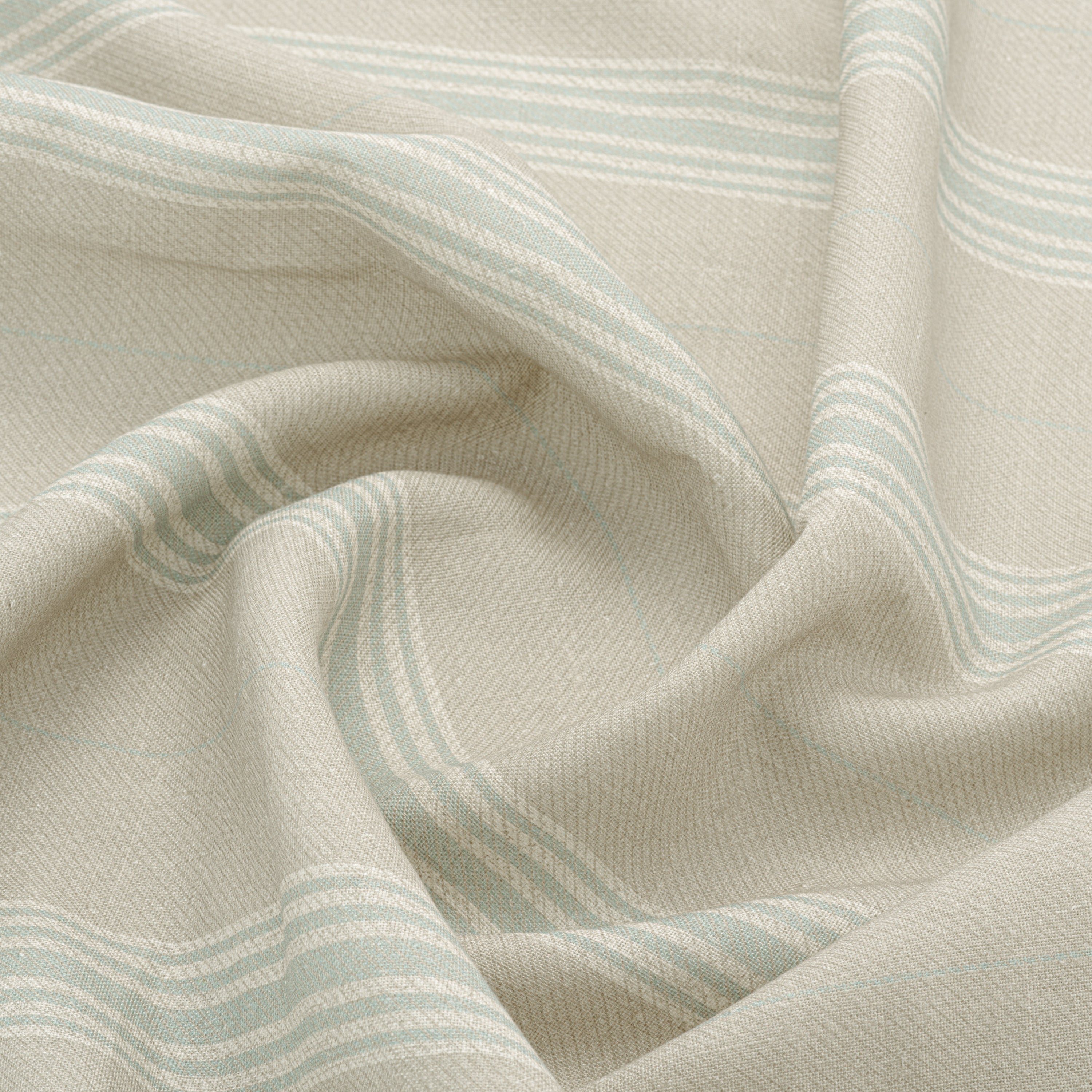 Vallon Stripe Linen Fabric Sample in Duck Egg Blue - Perfect for Upholstery, Curtains & Home Decor Projects