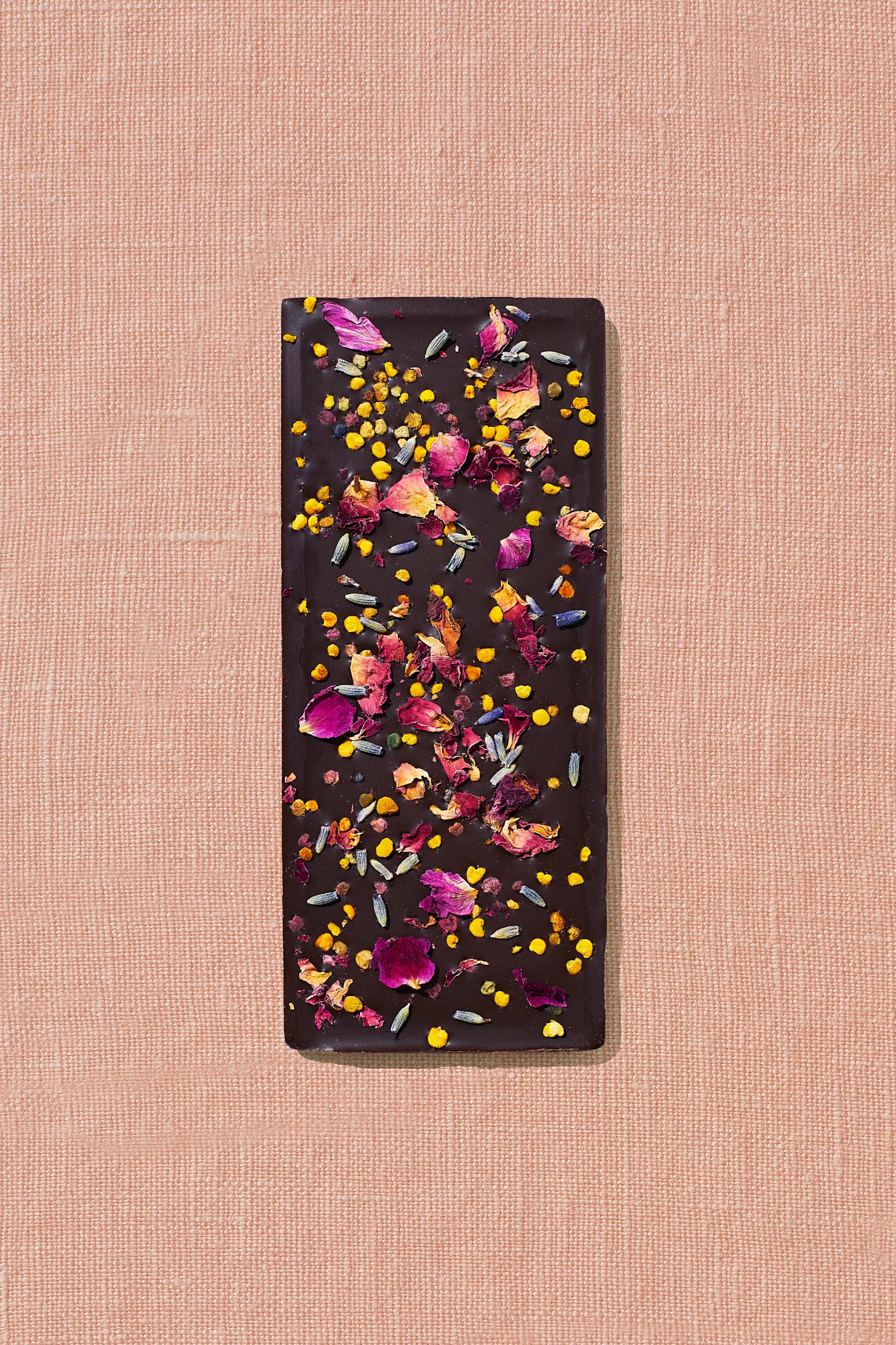 Organic Lavender Rose Dark Chocolate - Sweetened with Dates | Gourmet Vegan Dessert for Valentine's Day, Anniversary Gifts & Romantic Occasions