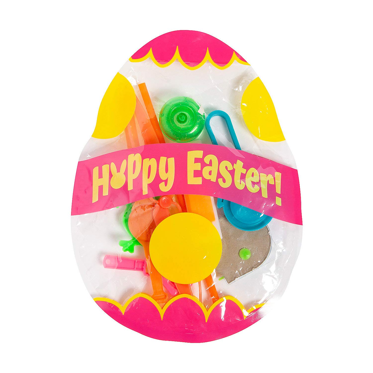 Fun Express 12-Piece Toy Filled Egg Bag - Easter Egg Hunt Prizes, Party Favors & Kids Gift Basket Stuffers