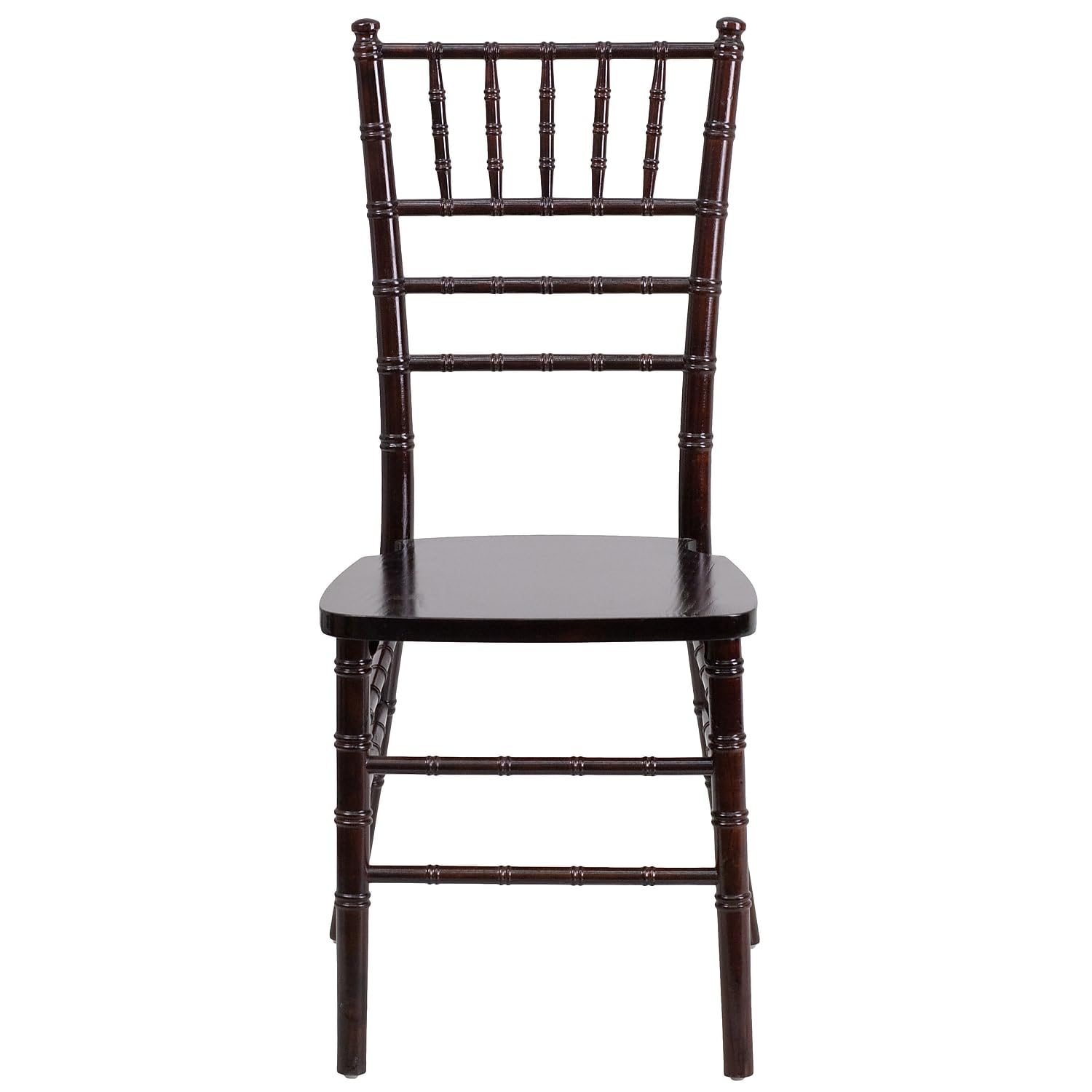 Flash Furniture 2-Pack HERCULES Series Walnut Wood Chiavari Chairs - Elegant Wedding, Banquet & Event Seating - Durable Wooden Chairs for Indoor & Outdoor Use