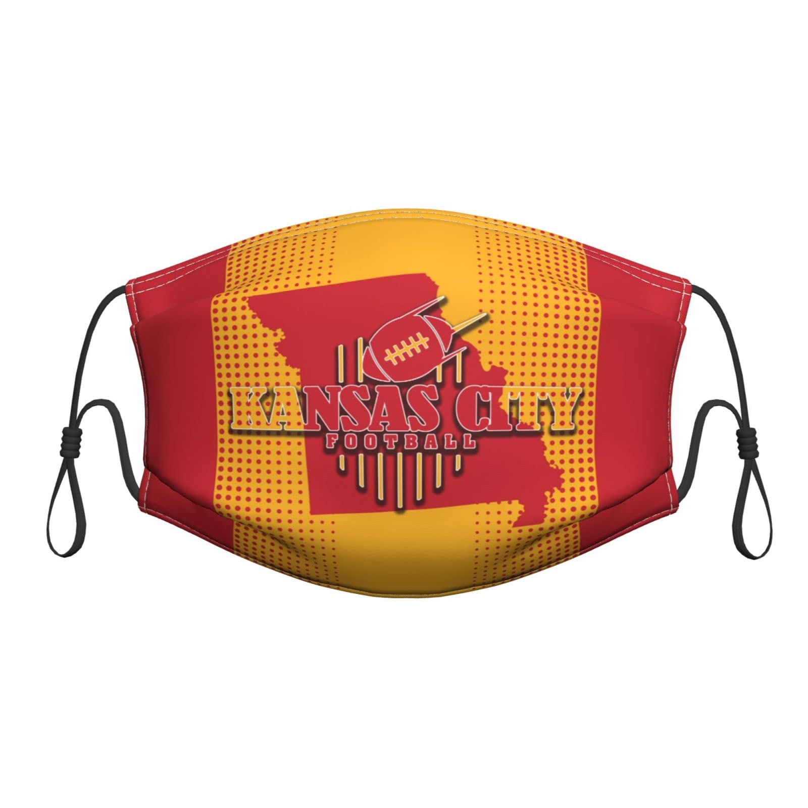 Kansas City Chiefs Balaclava Face Mask with Filter - Adjustable, Reusable Football Fan Gear for Men & Women - Perfect for Cold Weather Games & Outdoor Sports