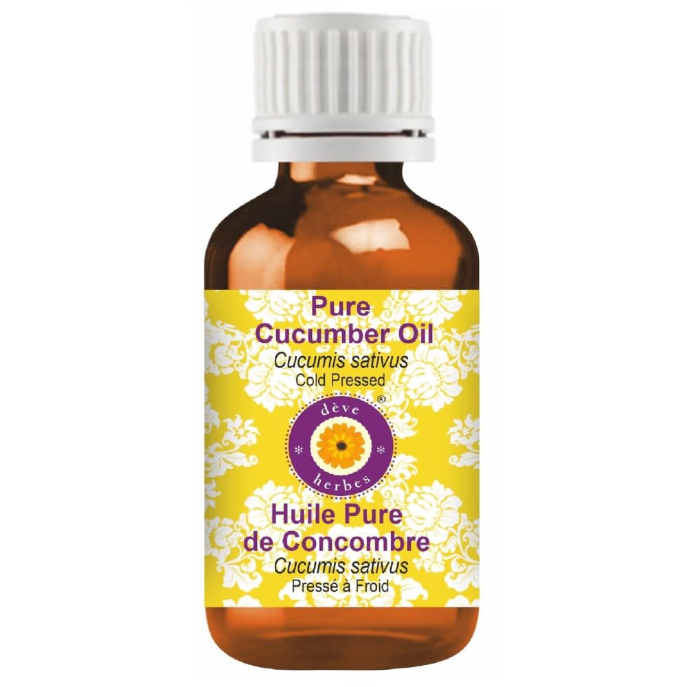 Pure Cucumber Oil (Cucumis Sativus) - 100% Natural, Cold Pressed, Therapeutic Grade - 10ml Bottle for Skin Care, Hair Growth & Aromatherapy - Perfect for Massage, DIY Beauty & Relaxation
