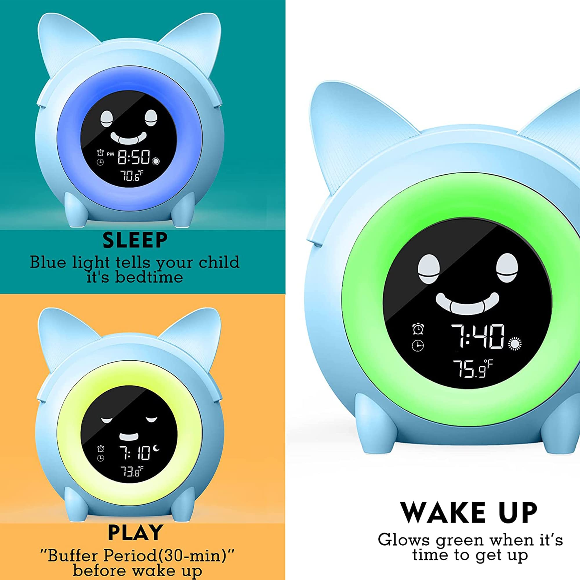 **Best Kids Alarm Clock for Toddlers - Sleep Training Clock with Night Light & Sound Machine, Nap Timer, Stay in Bed Clock - Cute Room Decor for Boys & Girls - Perfect for Bedtime, Nursery, and Gifts**