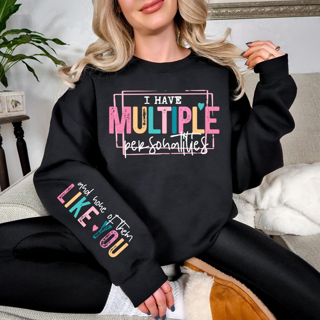 Multiple Personalities Graphic Sweatshirt for Men & Women - 3 Color Options - Soft & Comfortable Pullover for Casual Wear, Street Style & Gifts