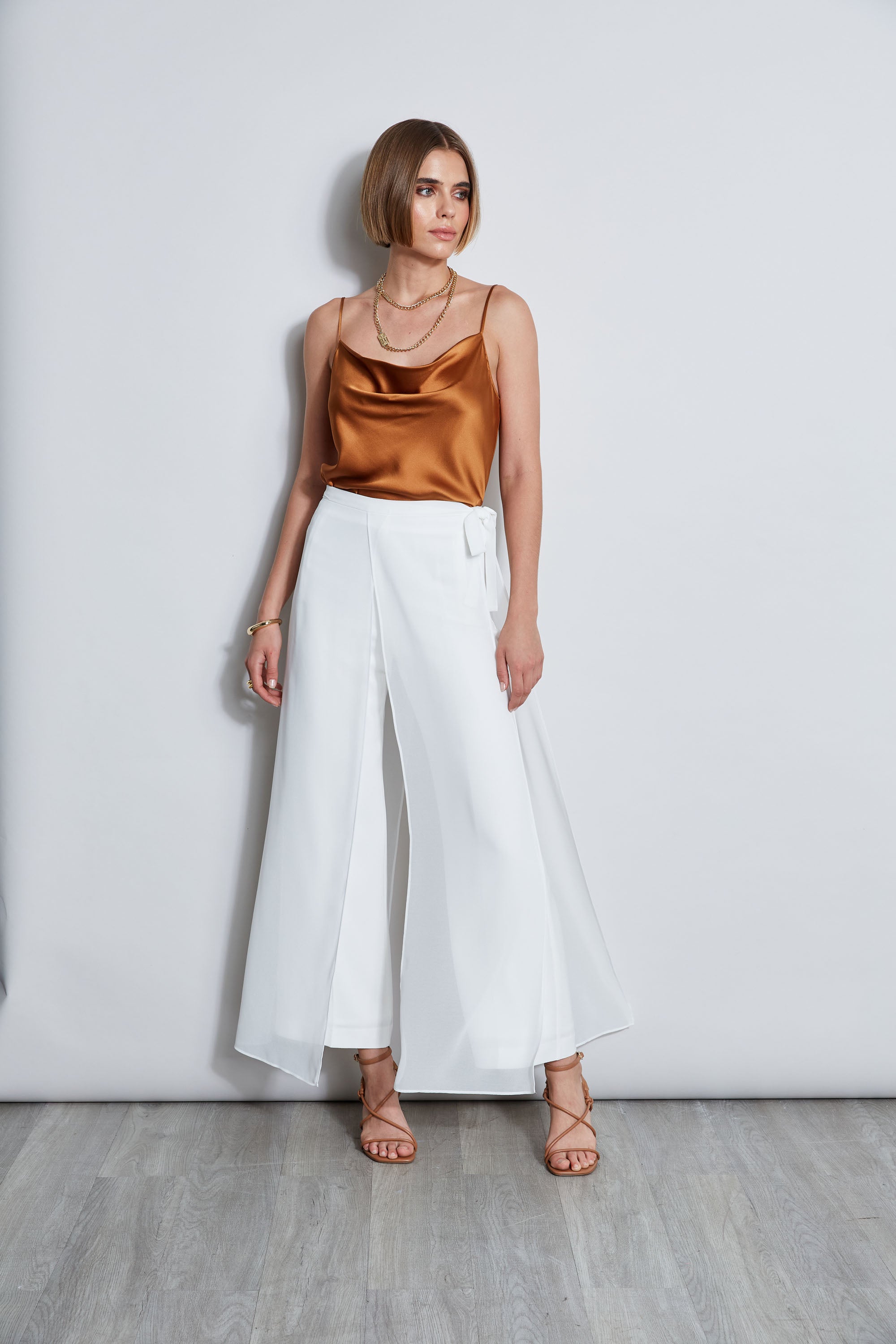 Luxury Stretch Silk Satin Cami Top for Women - Soft & Comfortable Sleepwear & Loungewear - Perfect for Nightwear, Bridal Shower & Romantic Date Nights