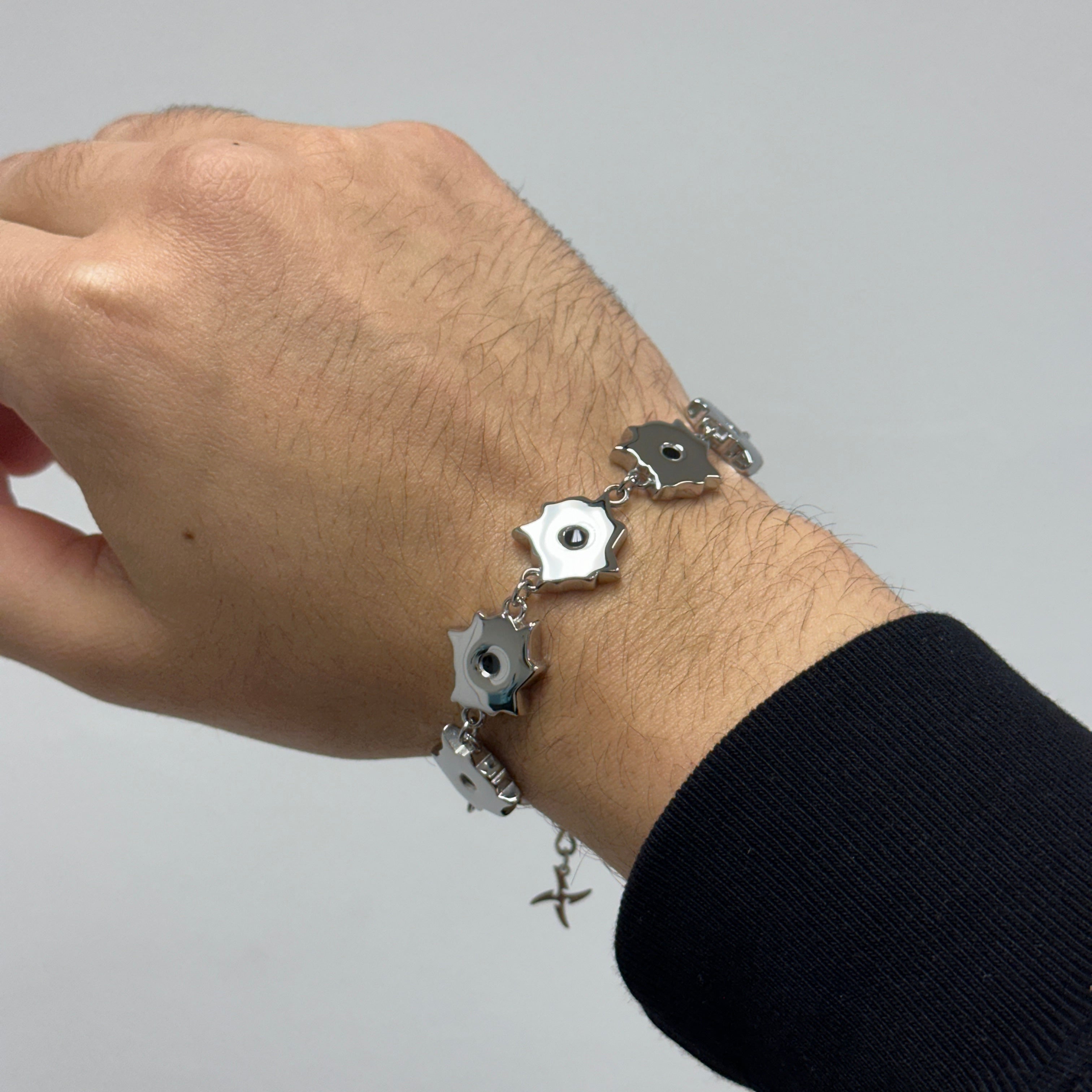 Bullet Hole Bracelet for Men & Women - Stainless Steel Adjustable Punk Rock Bracelet - Perfect for Concerts, Gifts & Edgy Fashion Accessories