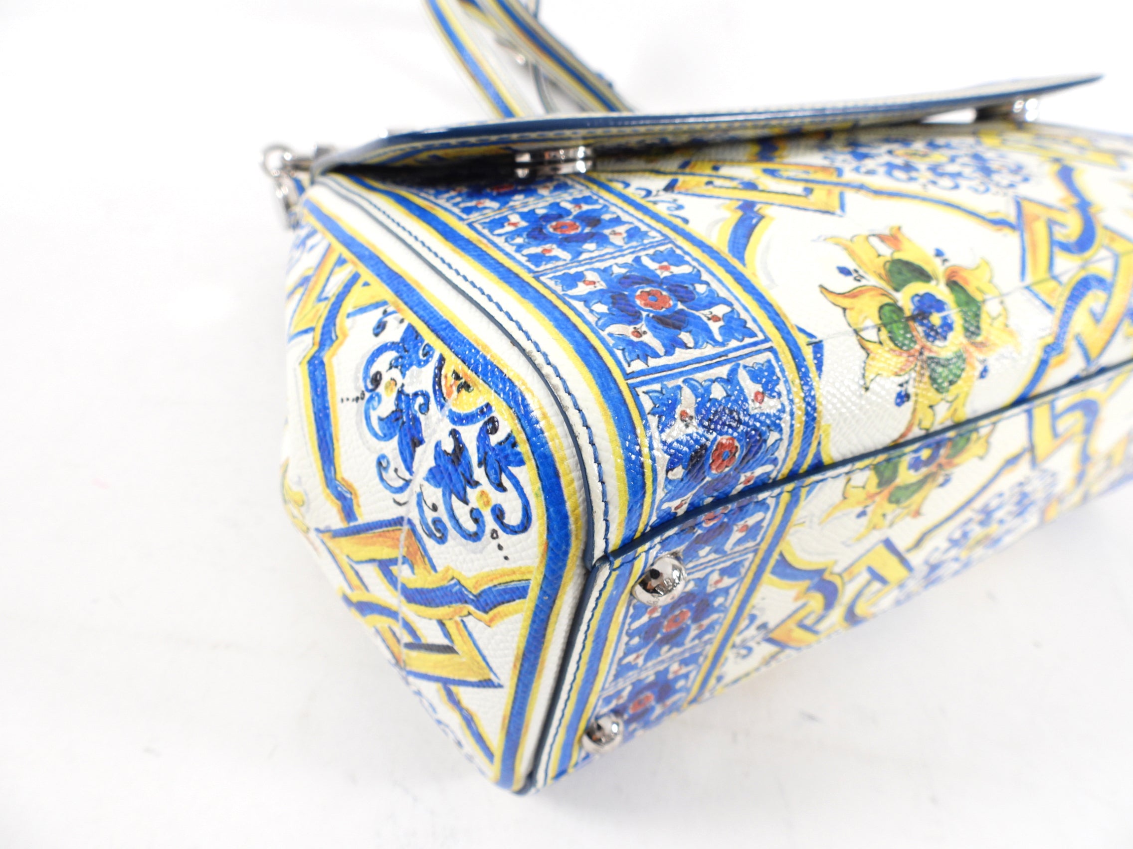 Dolce & Gabbana Medium Miss Sicily Majolica Tile Shoulder Bag - Elegant Italian Designer Handbag for Women, Perfect for Parties, Weddings & Special Occasions