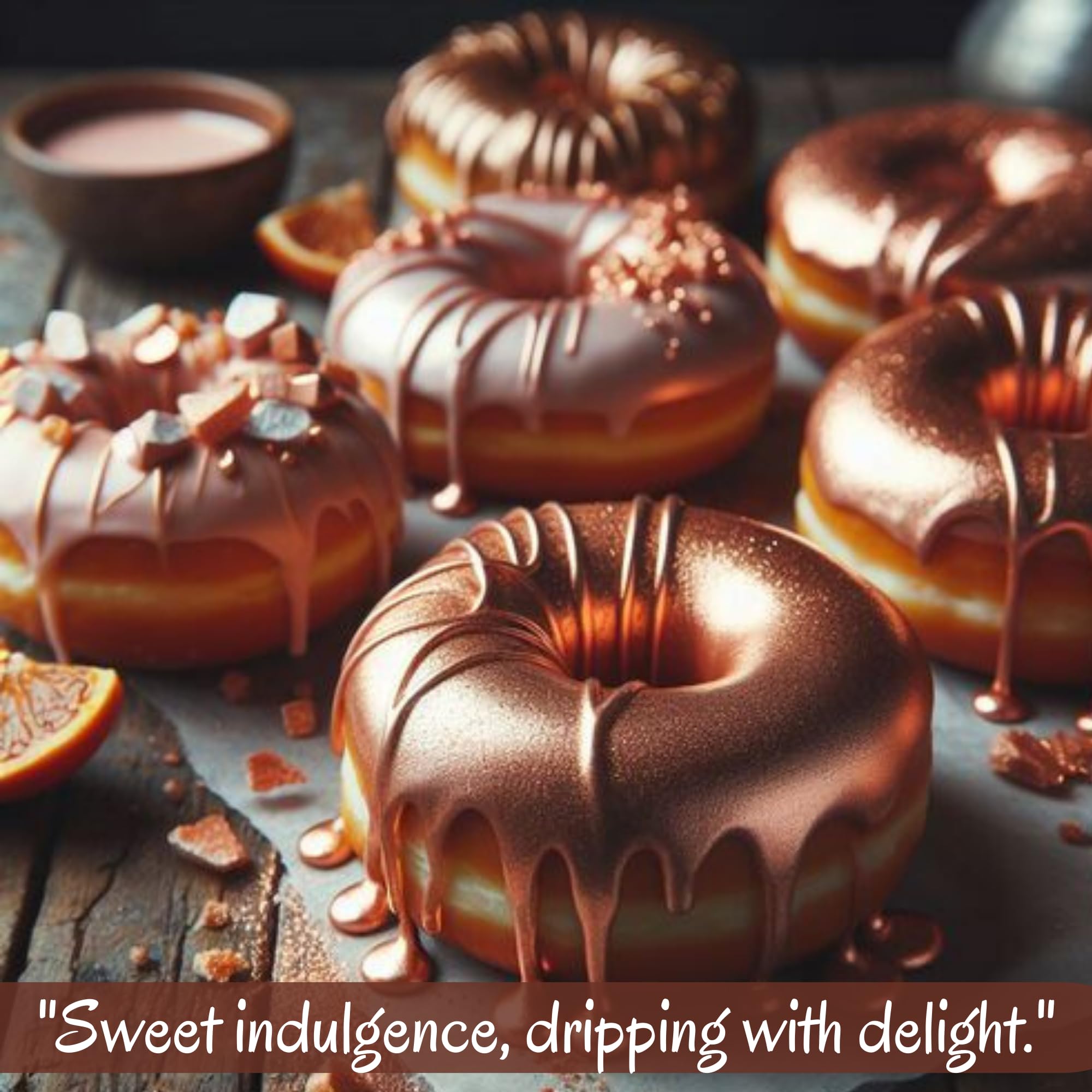 Edible Cake Drips for Decorating - Sparkling Edible Drips for Cakes, Donuts & Cupcakes - 3.71oz Showstopper Copper - Perfect for Birthday Cakes, Wedding Desserts & Party Treats