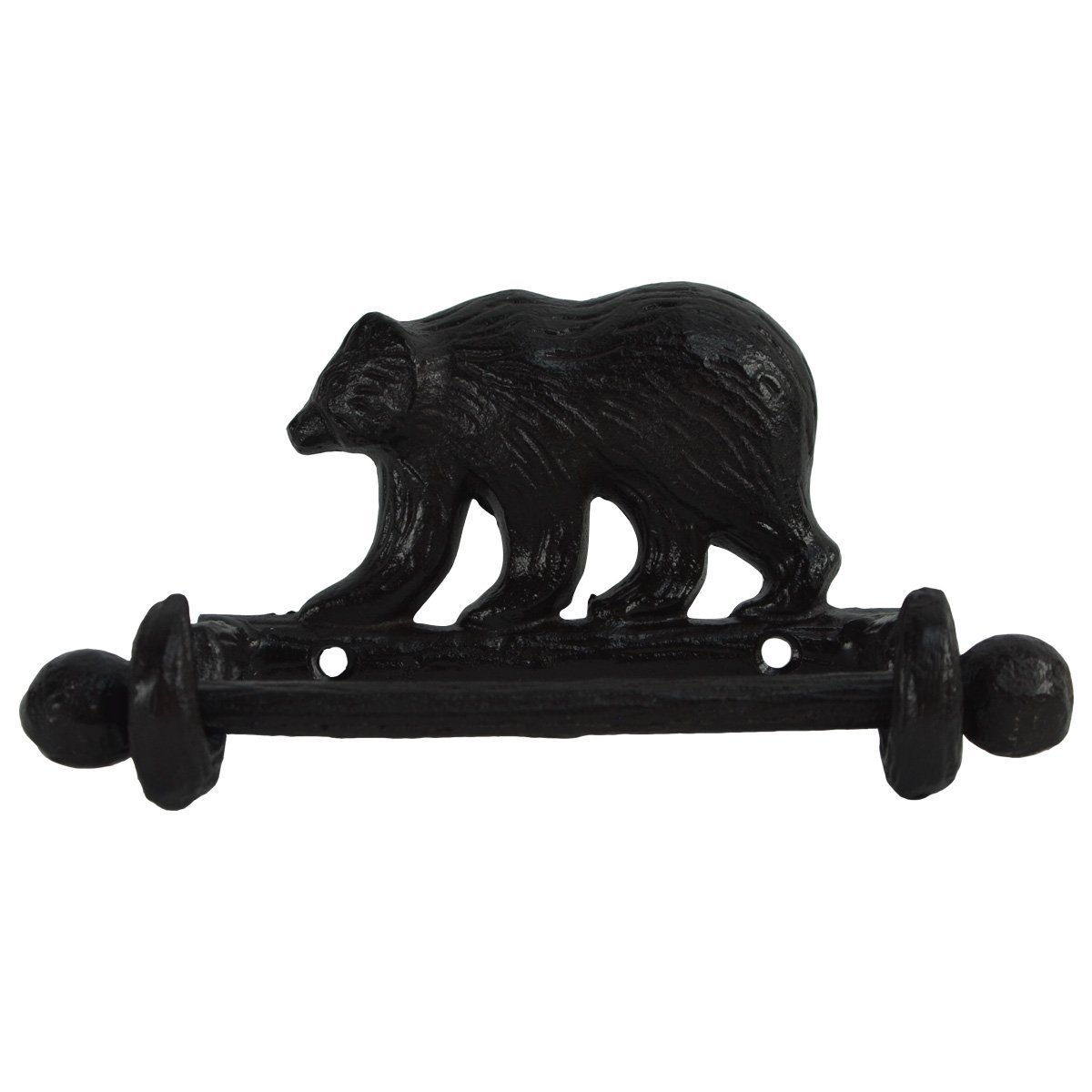 Rustic Bear Wall Mount Toilet Paper Holder - Handcrafted Wooden Bathroom Decor for Cabin, Farmhouse & Lodge Style Homes - Perfect for Bathroom, Guest Room & Powder Room Organization