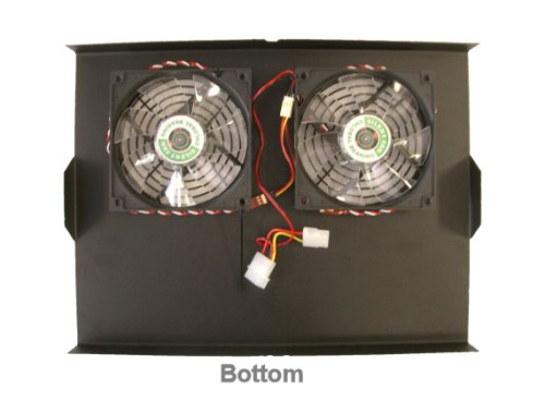 Comcool Laptop Cooling Stand with Dual 120mm USB Fans - Adjustable Height for 12-17 Inch Notebooks - Perfect for Gaming, Office Work & Home Use