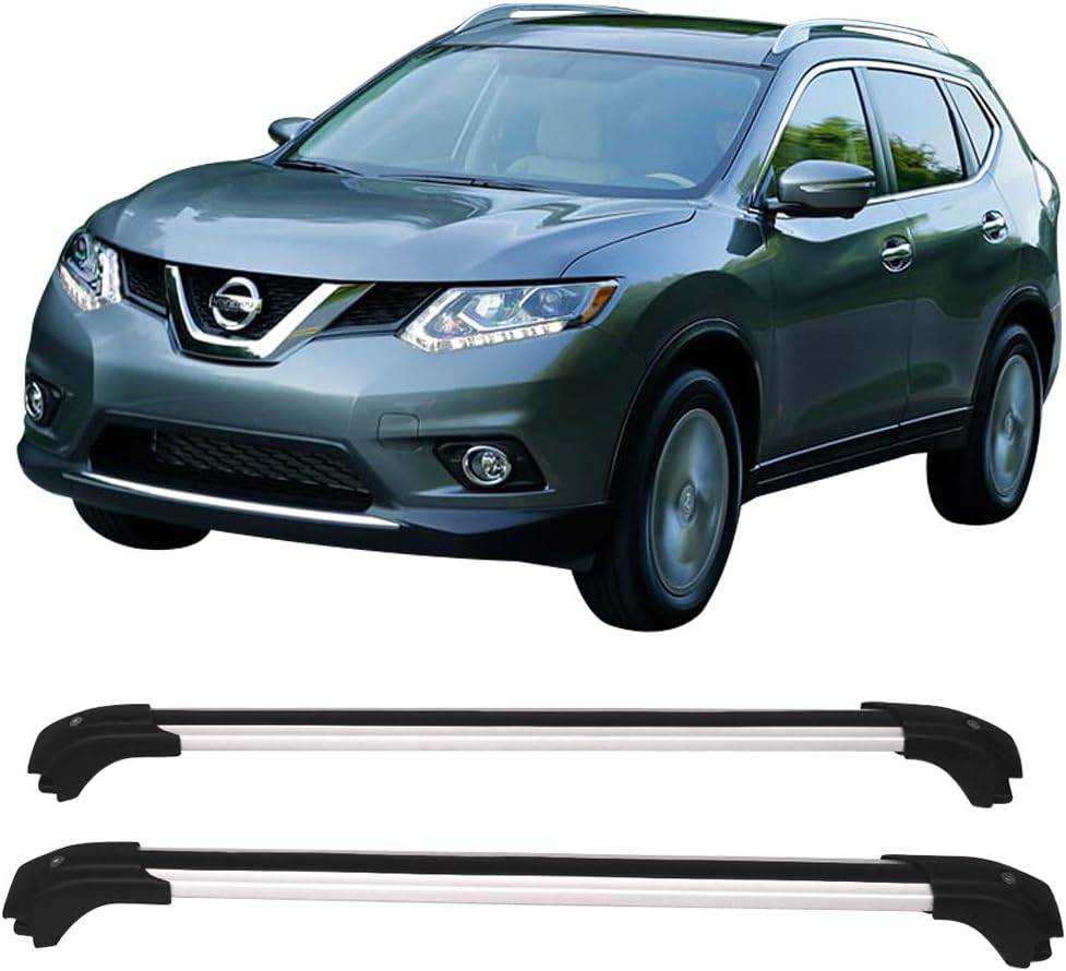 2014-2020 Nissan Rogue Roof Rack Cross Bars - OEM Style Aluminum Roof Rails for Cargo & Luggage - Perfect for Road Trips, Camping & Outdoor Adventures