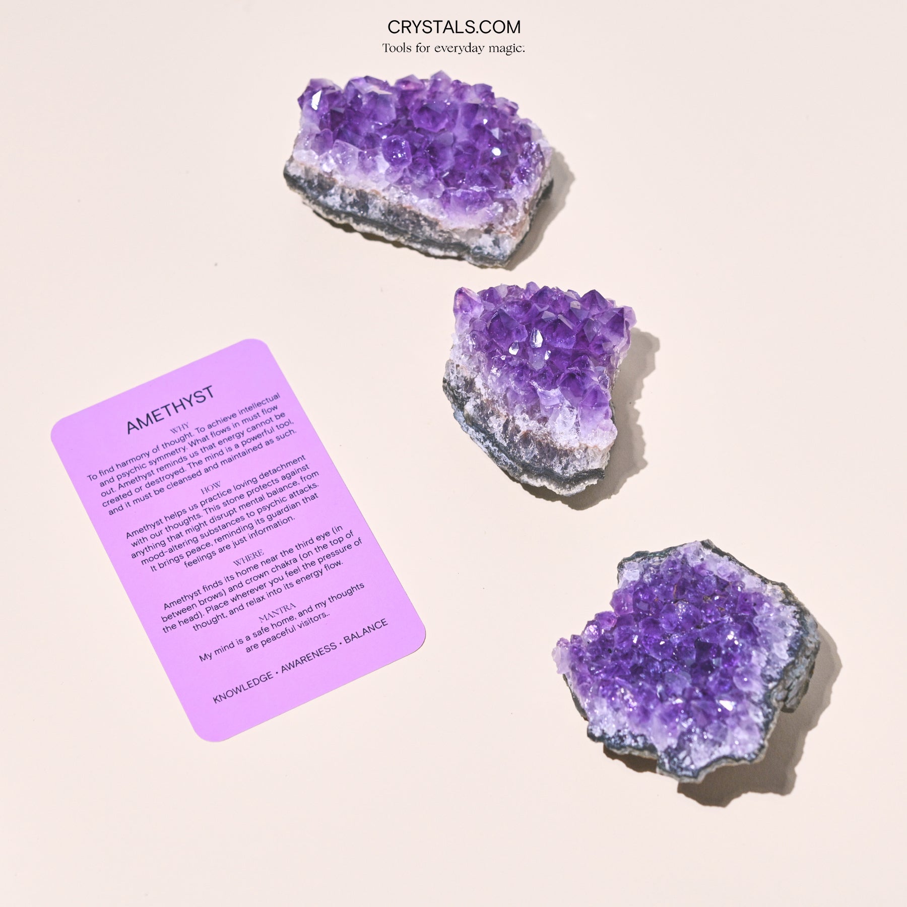 Natural Brazilian Amethyst Cluster - Raw Purple Crystal Specimen for Healing, Meditation & Home Decor | Spiritual Gifts, Reiki Energy Stone, Feng Shui Display