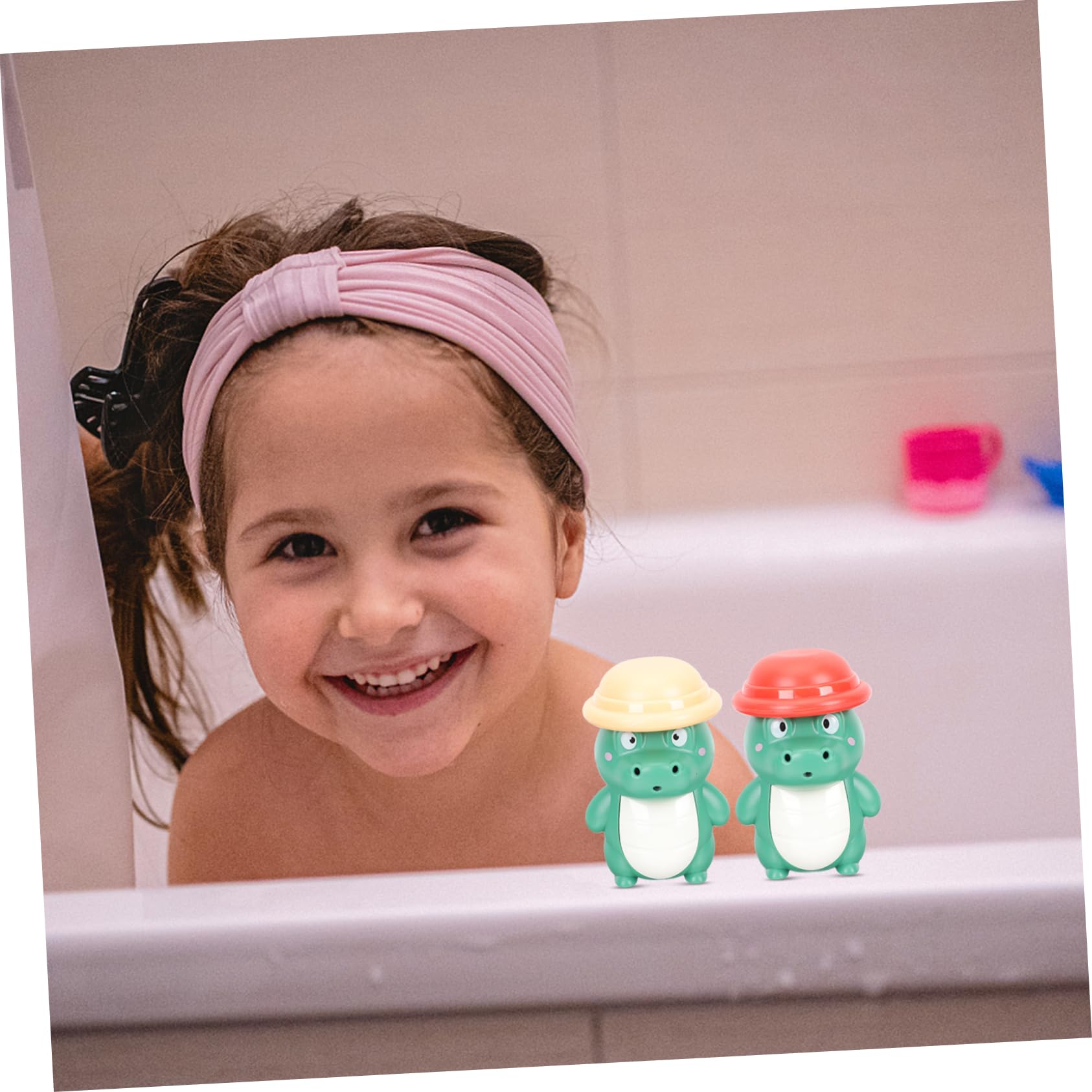 HEMOTON 8-Piece Bath Toys Set - Wind Up Animal Water Sprinkler Toys for Kids, Fun Bathtime & Pool Playtime (Duck, Turtle, Frog) - Safe ABS Plastic Toddler Bath Accessories
