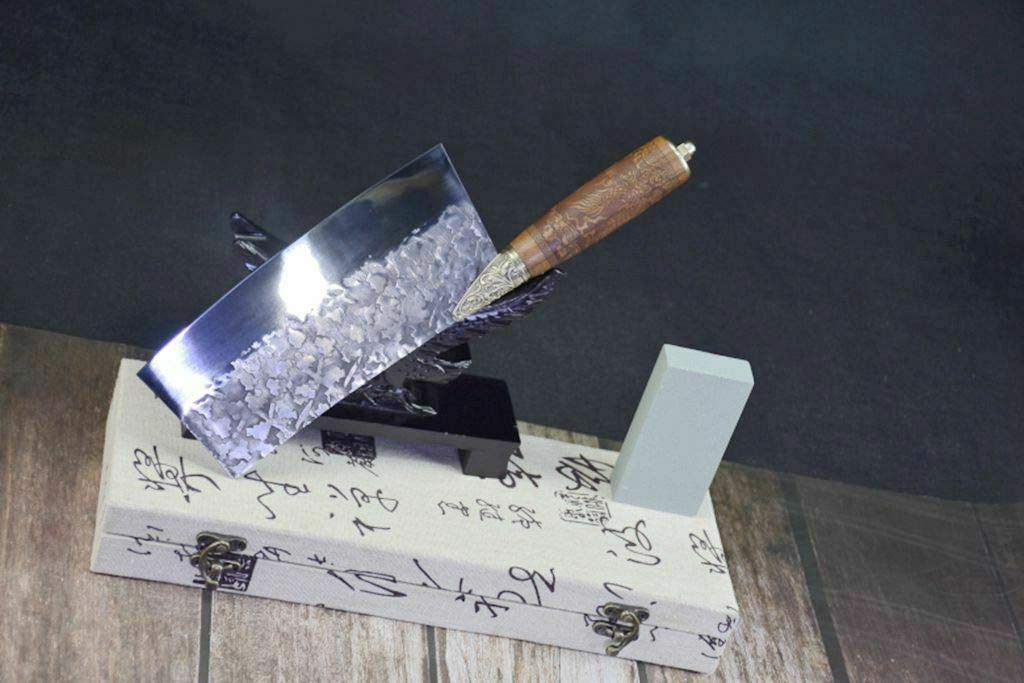 Premium Hand-Forged 6Cr13MOV Steel LongQuan Chef Knife - Professional Kitchen Knife with Razor Sharp Edge - Perfect for Slicing, Dicing, and Food Prep