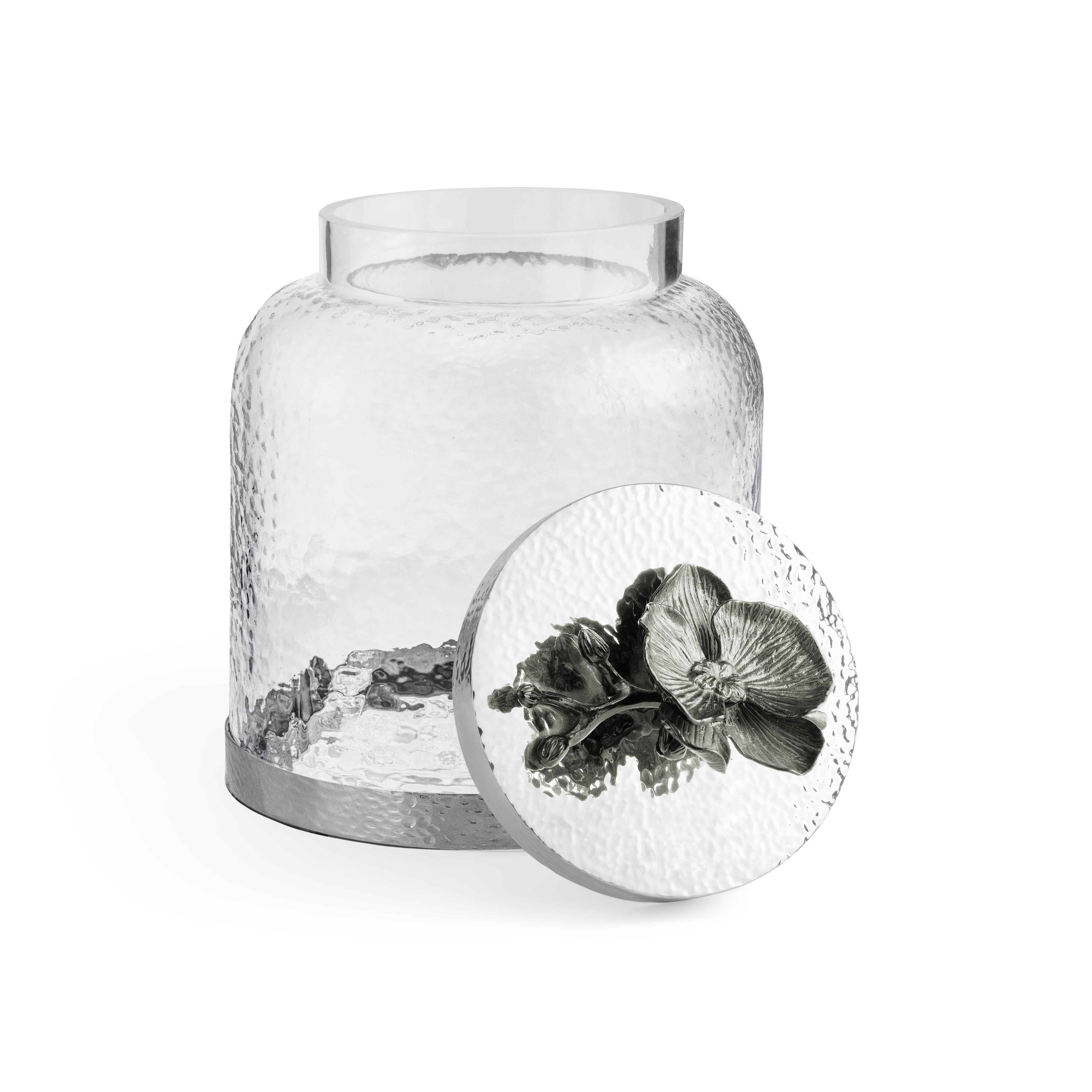 Black Orchid Cookie Jar - Elegant Ceramic Cookie Storage Container for Kitchen & Dining Room - Perfect for Cookies, Biscuits, and Treats Organization