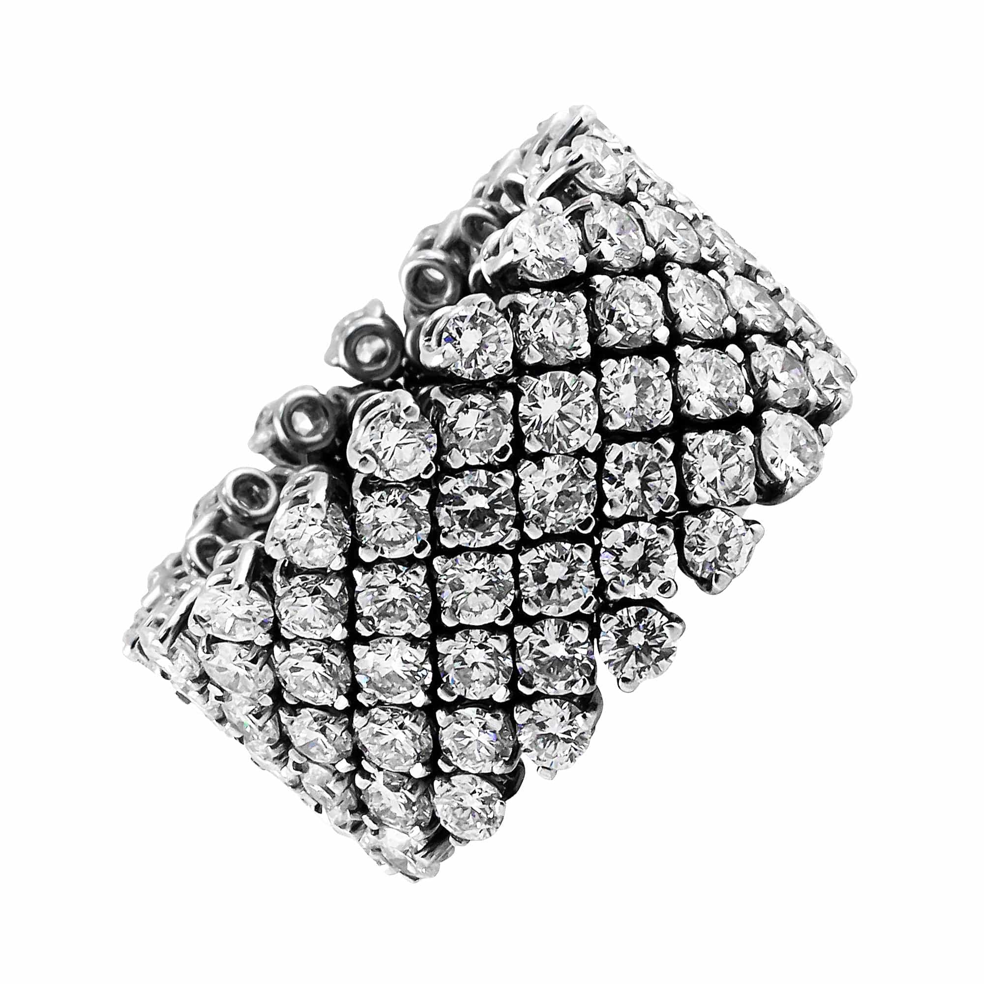 18K White Gold 6.67ctw Diamond Eternity Band Ring - Flexible Wedding Band for Women, Perfect for Anniversary, Engagement & Everyday Luxury Jewelry