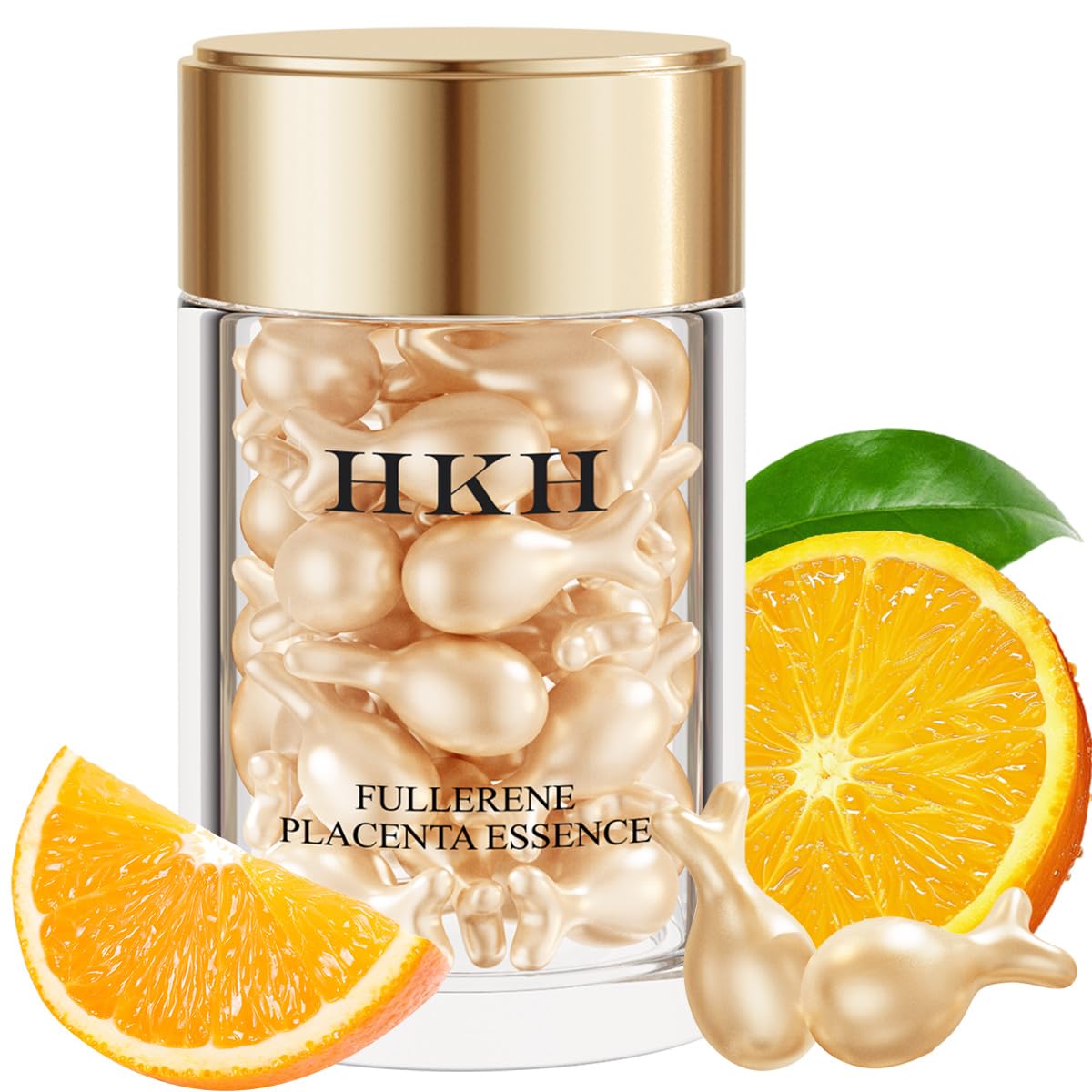 HKH Vitamin C Serum for Face - Anti-Aging Vitamin E Serum Capsules, Brightens Skin & Reduces Wrinkles, 48 Travel-Size Skincare Capsules for Smooth Hydrated Skin | Perfect for Daily Skincare Routine & Travel Essentials