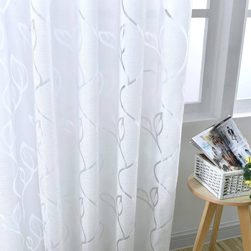 FOMIYES Printed Curtains for Living Room - Fashion Home Decor Window Drapes & Sheer Gauze Panels - Perfect for Bedroom, Kitchen, and Office Windows