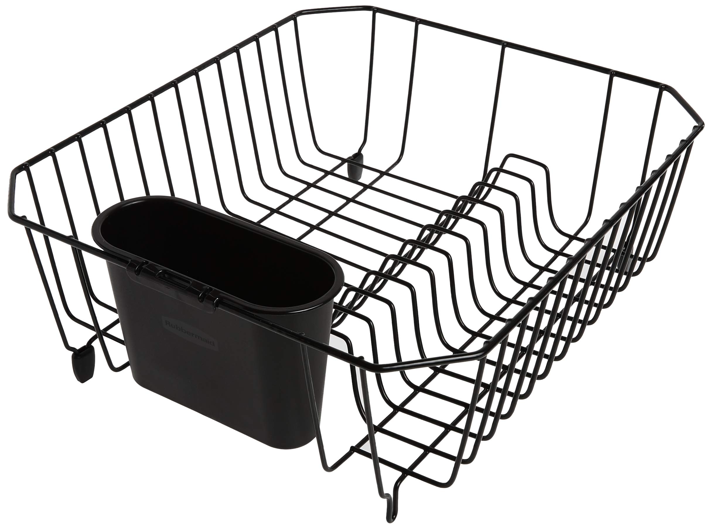 Rubbermaid Small Black Dish Drainer for Compact Kitchens
