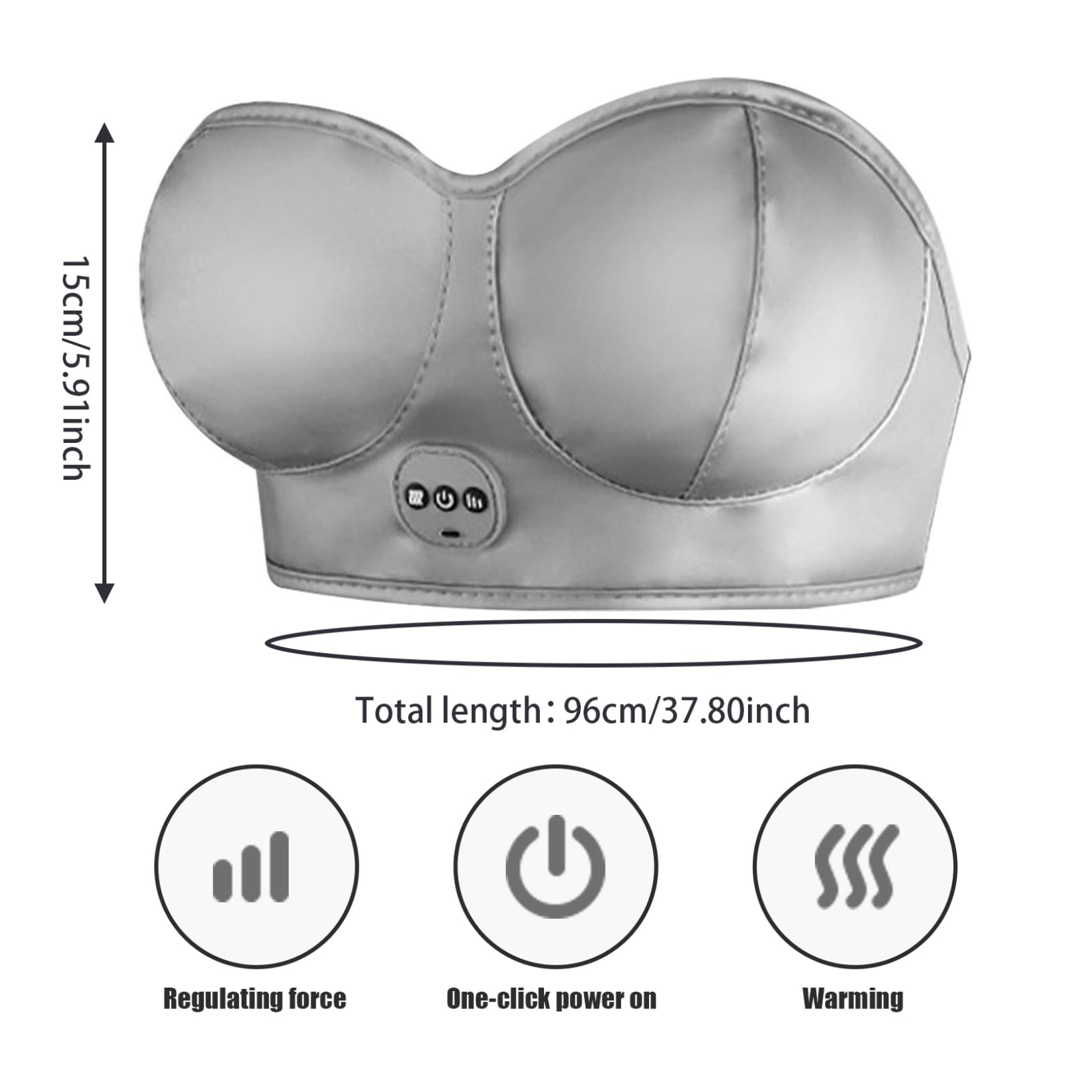Electric Bust Massager for Women - Wireless USB Breast Enhancer & Shaping Massager Bra with 3 Modes, Anti-Sagging Chest Care - Perfect for Home Spa, Postpartum Recovery & Beauty Routine