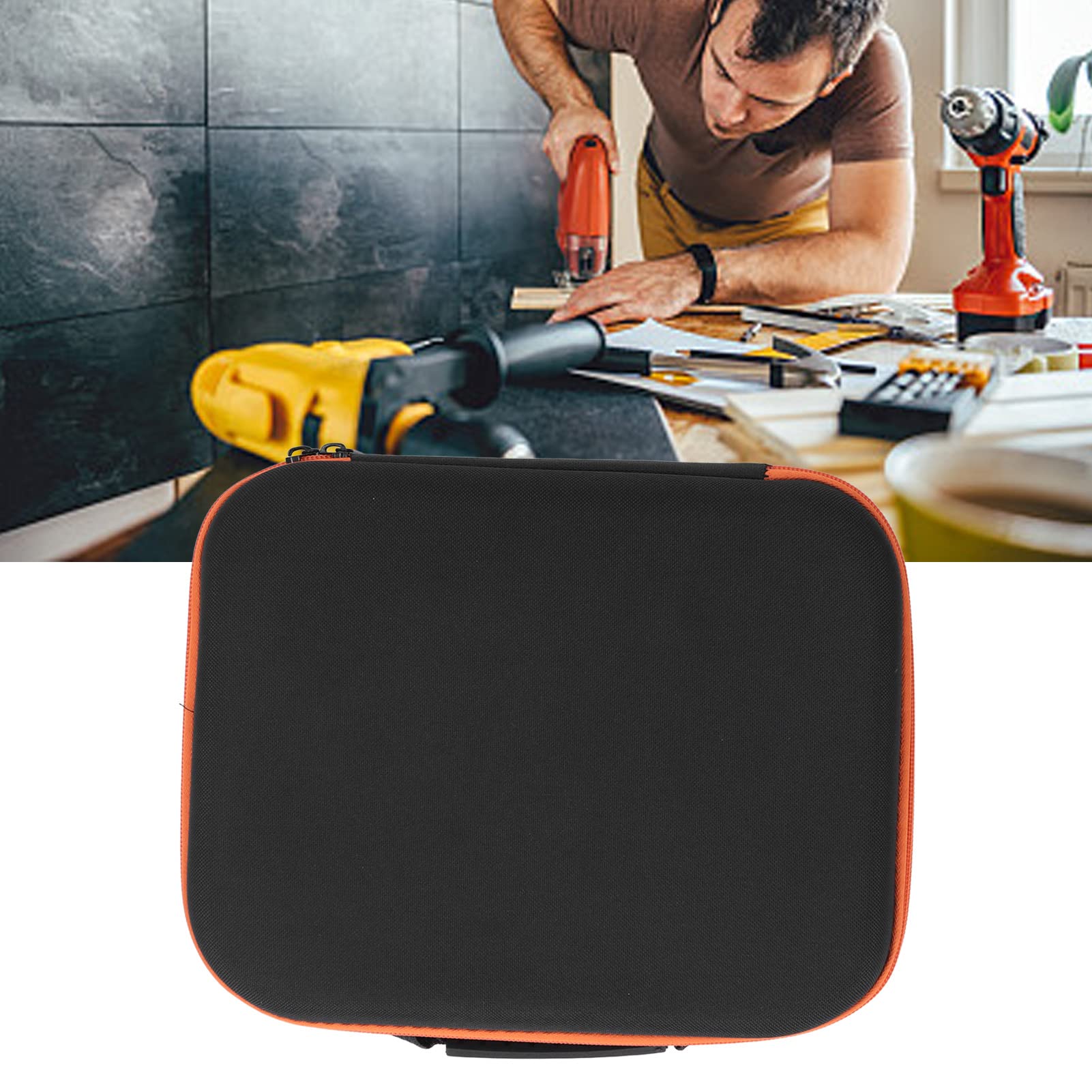 Heavy Duty Tool Box - PU & EVA Portable Tool Storage Case with Zipper Design, Multifunctional Square Tool Bag for Electricians, Mechanics & Outdoor Work - Perfect for Job Sites, Garage Organization & DIY Projects