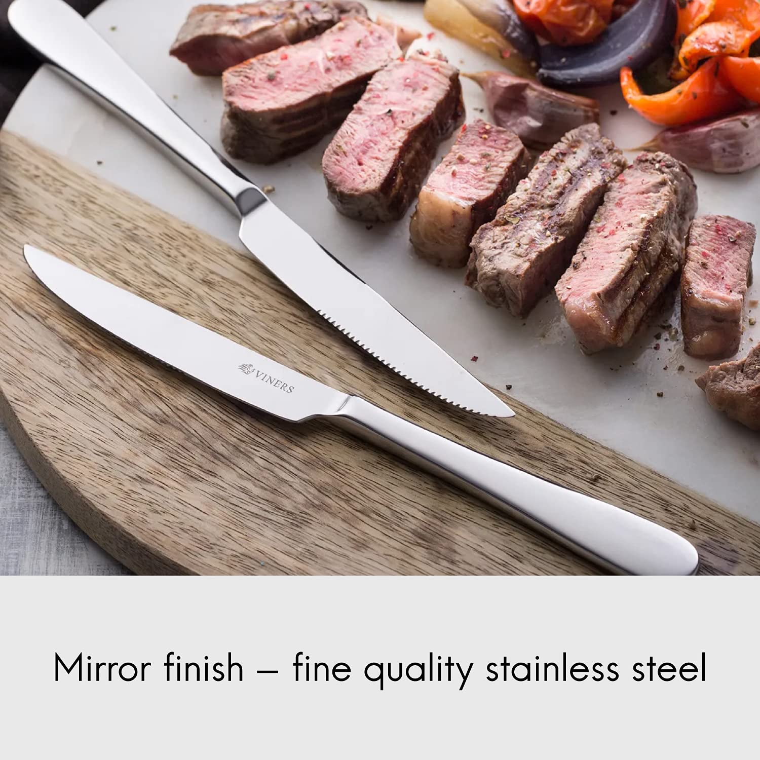 Premium 6-Piece Steak Knife Set - High-Quality Stainless Steel Blades for Perfect Cuts | Ideal for Steak Dinners, BBQ Parties & Fine Dining at Home