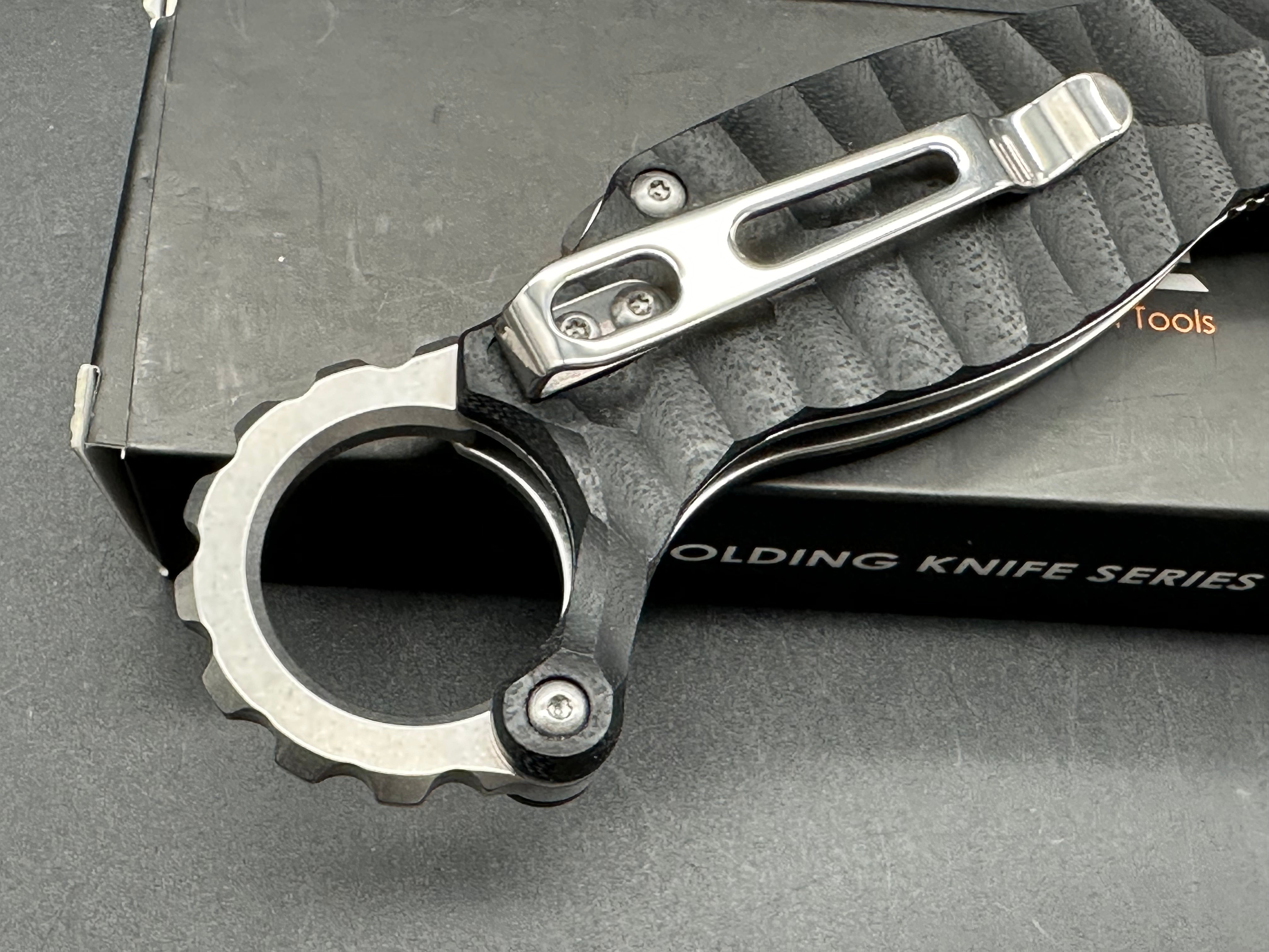 RUIKE P881 Folding Pocket Knife - Black Textured G10 Handle, Plain Edge Blade for Outdoor Camping, Hiking & EDC