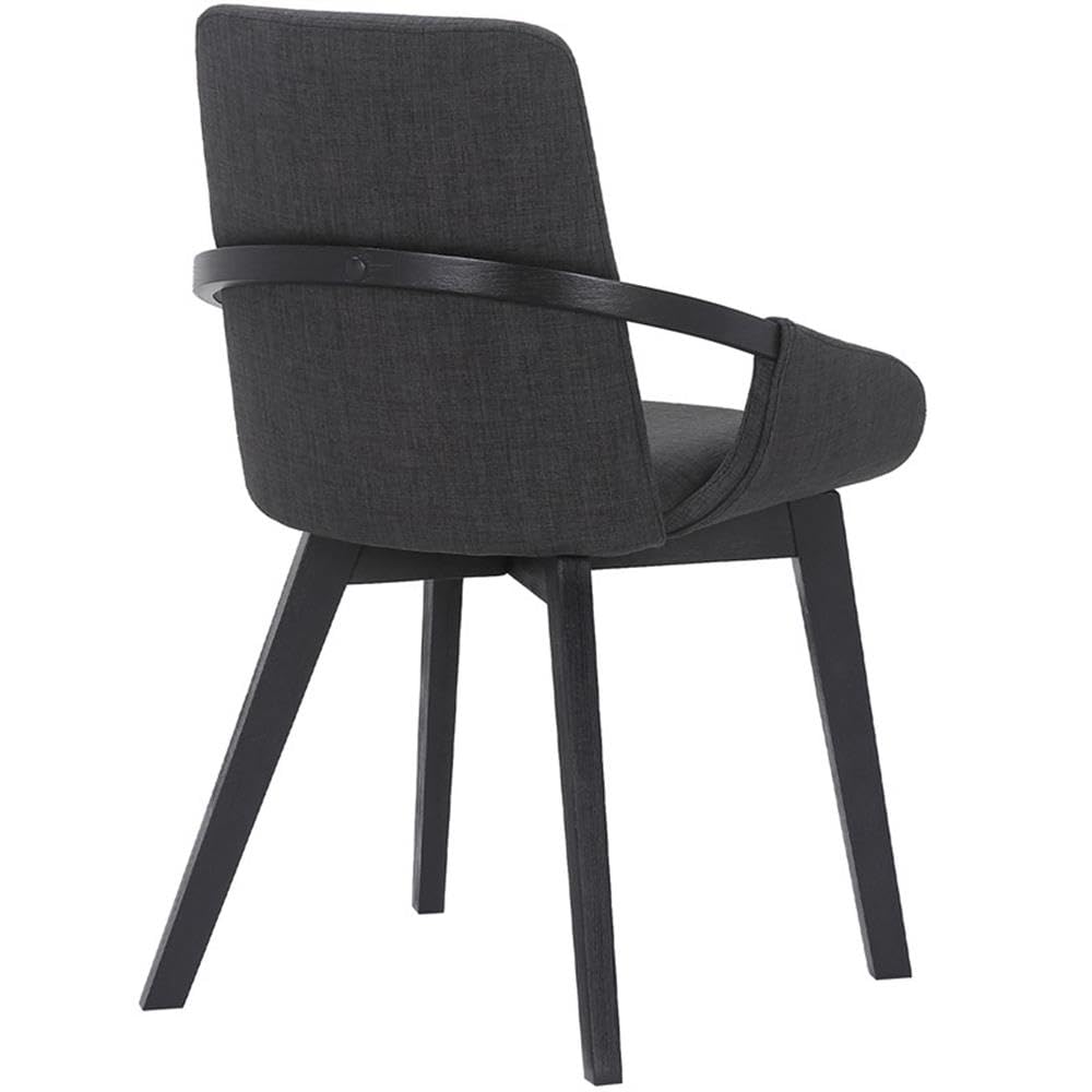 Armen Living Greisen Modern Wood Dining Room Chair - Charcoal Finish | Stylish & Comfortable for Home, Kitchen, Restaurant, and Office Use