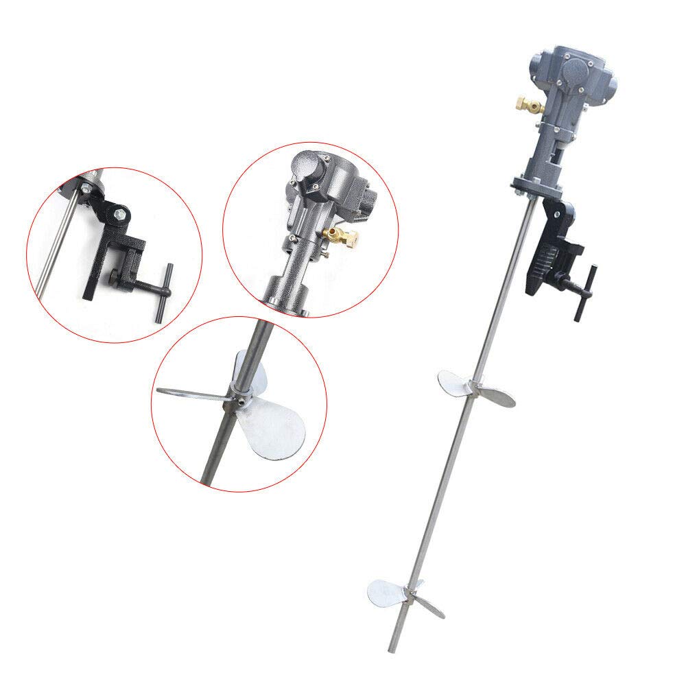 CNCEST 1/2HP 50 Gallon Automatic Paint Mixer - Pneumatic Bracket Stirring Machine with Stainless Steel Clip - Perfect for Professional Paint Shops, Auto Body Repair & Industrial Coating Applications