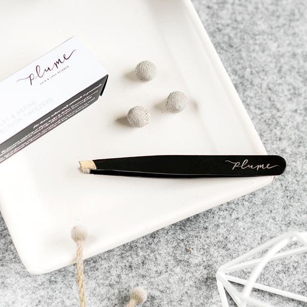 Precision Tweezers for Eyebrows & Facial Hair - Professional Stainless Steel Slanted Tweezers for Grooming, Makeup, and Splinter Removal - Perfect for Home, Salon, and Travel Use