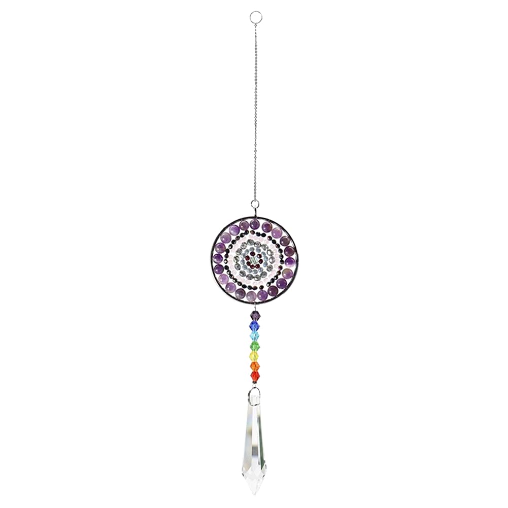 AIZHIYI Hanging Crystal Tree of Life Colorful Beaded Sun Catcher - Rainbow Maker Window Decor for Home, Office & Meditation Spaces
